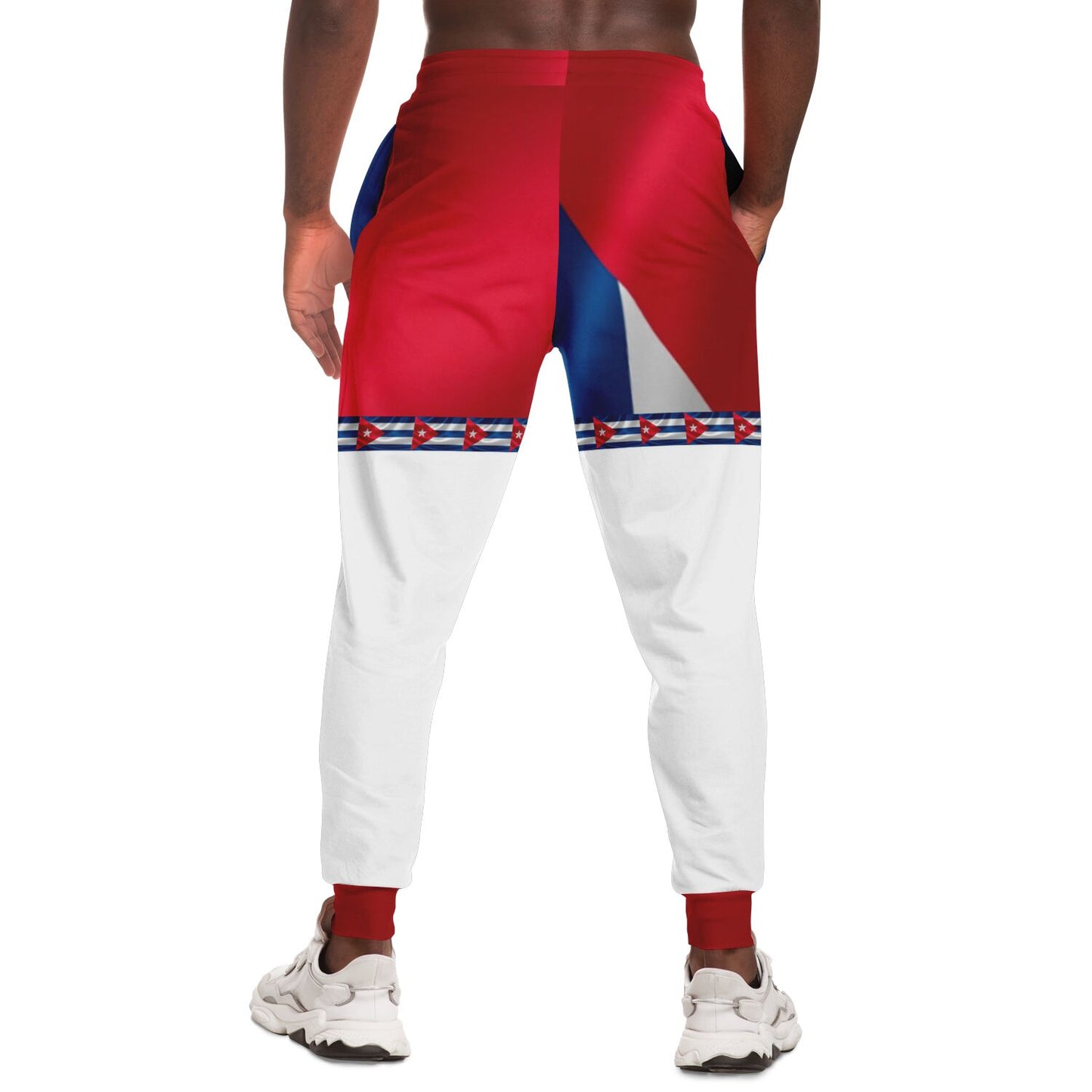 Jogger Pants Cubano – Orgullo que Camina, White Bottom