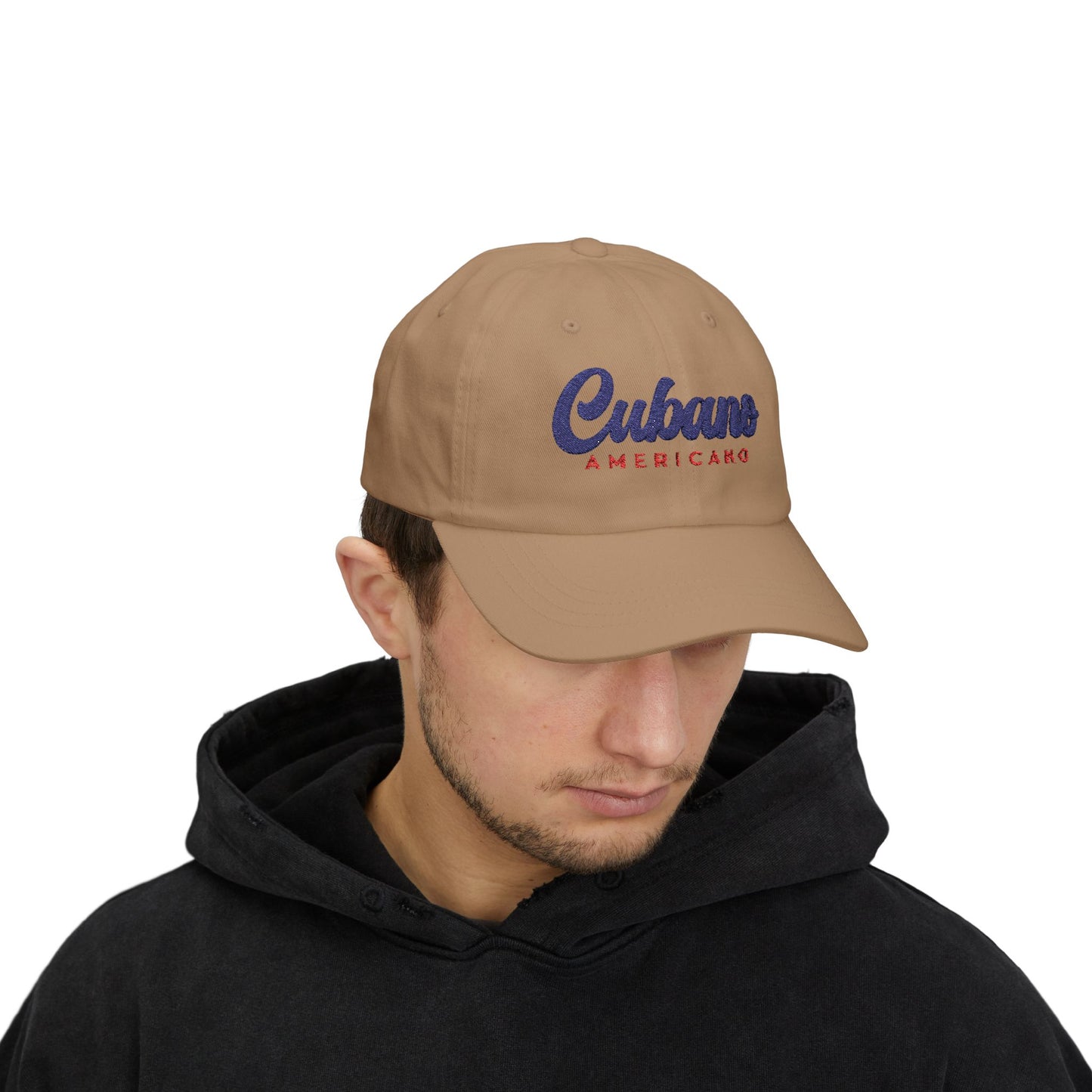 Classic Dad Cap with 'Cubano Americano' Embroidery