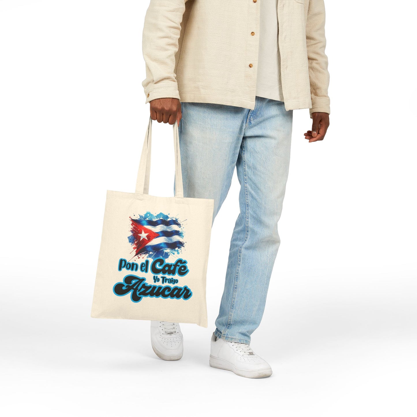 Tote Bag, Bolsa Cubana - Pon el Café Yo Traigo Azucar, Gift for Coffee Lovers, Beach bag
