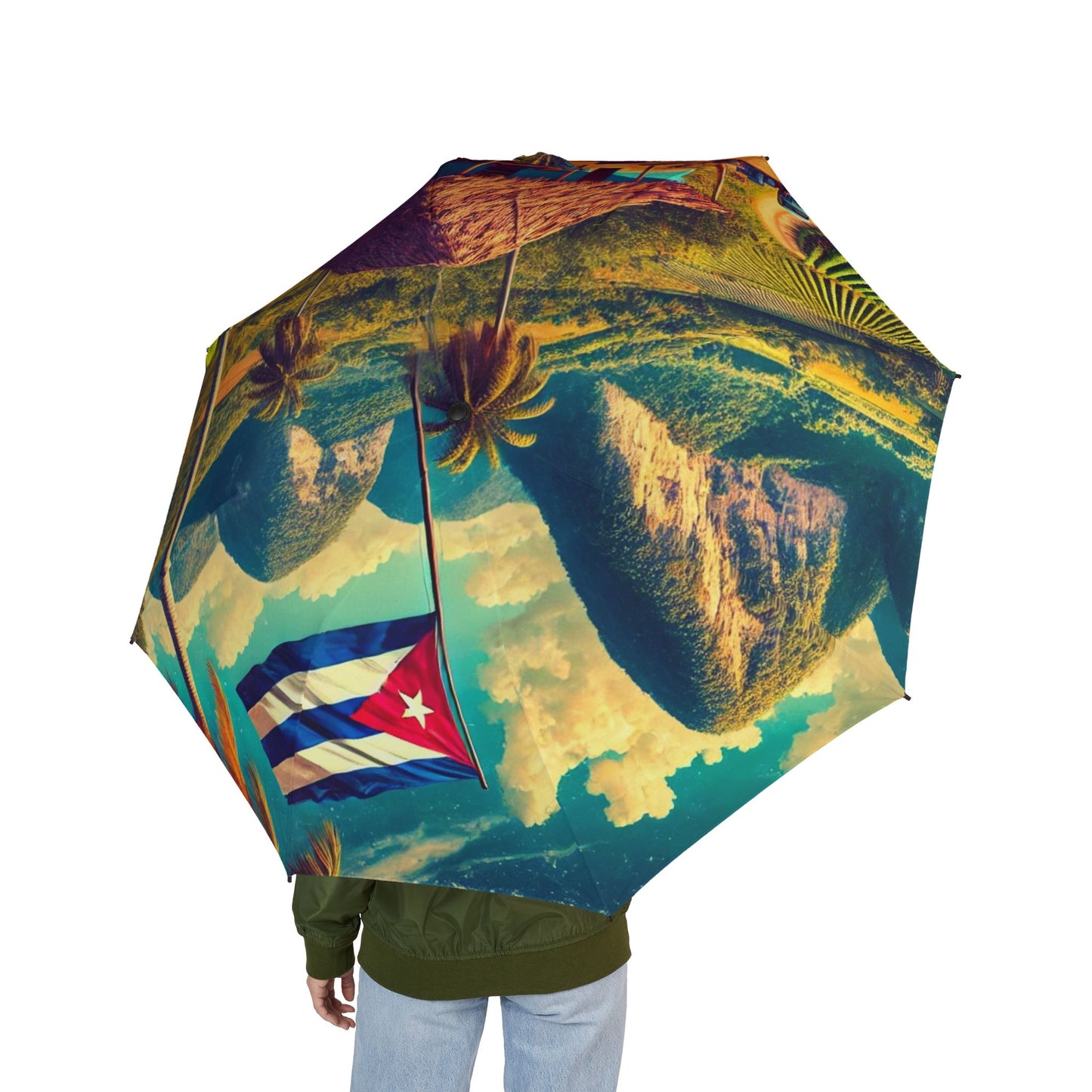 Sombrilla Orgullo Cubano - con Viñales Para Que Siempre Tengas Sombra Cubana