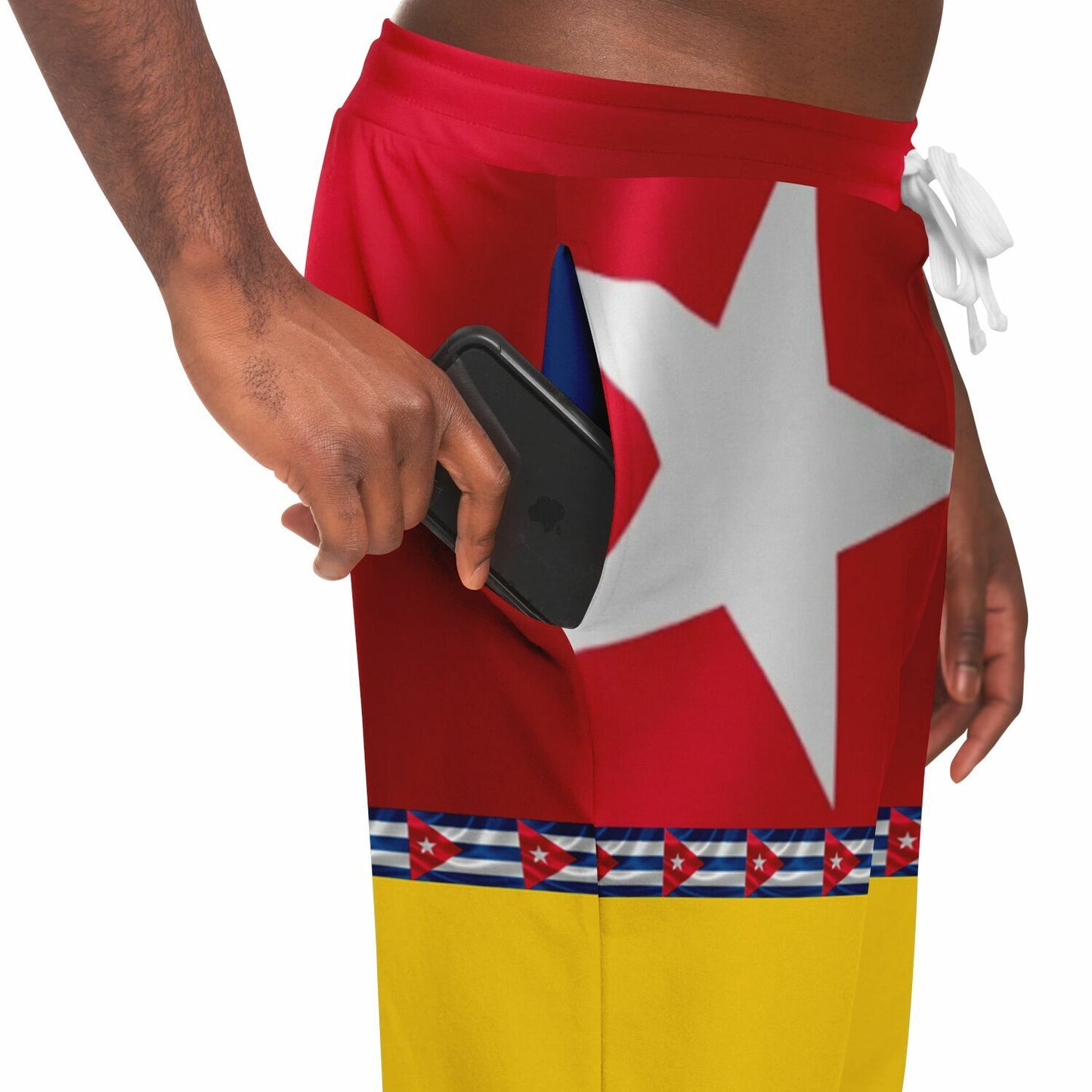 Jogger Pants Cubano – Orgullo que Camina, Yellow Bottom