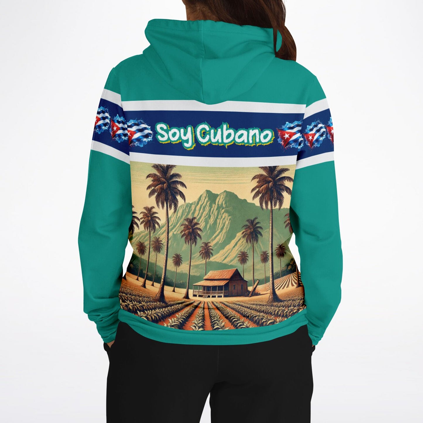 Hoodie, Soy Cubano – Orgullo del Campo (Dolphin Green color)