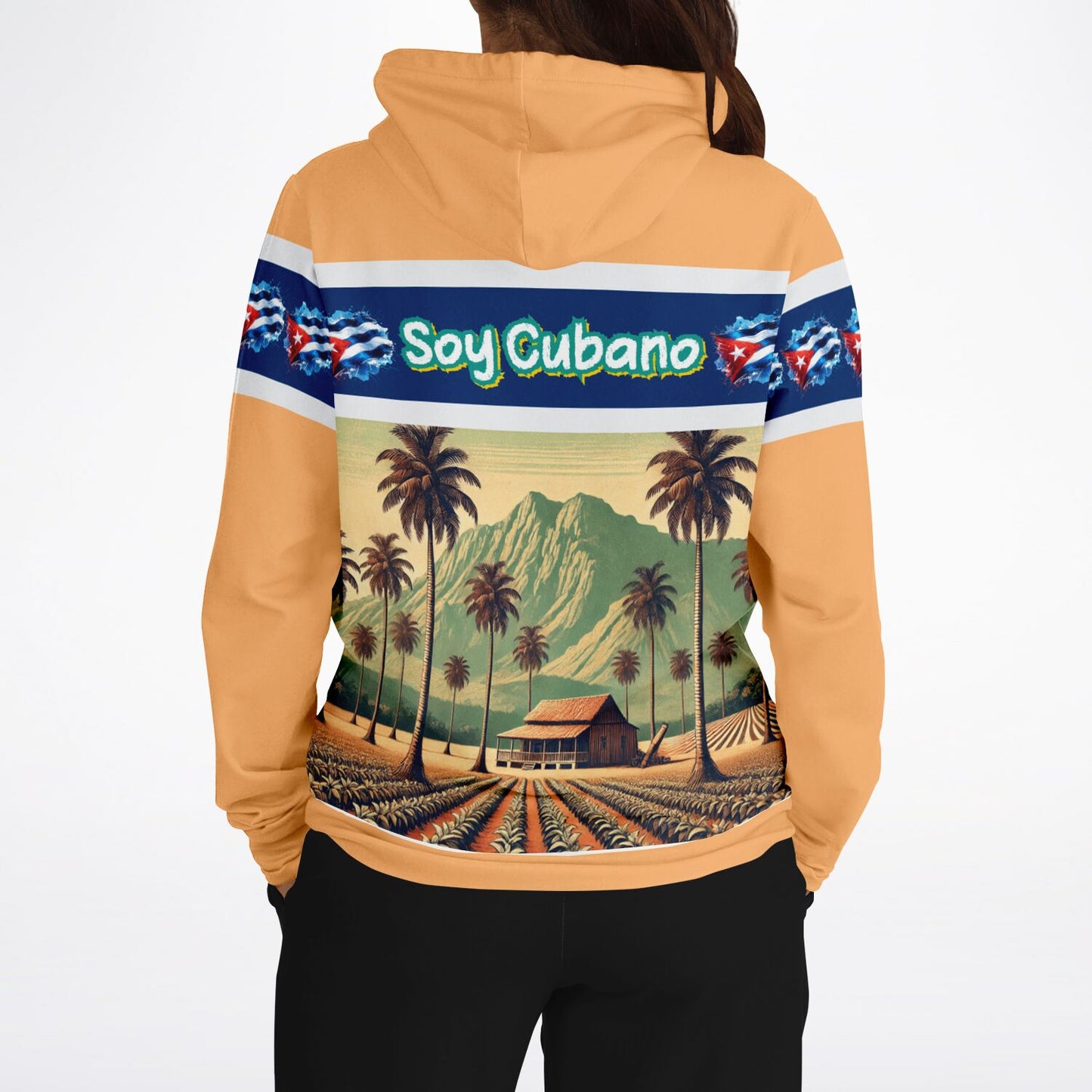 Hoodie, Soy Cubano – Orgullo del Campo (Melon color)