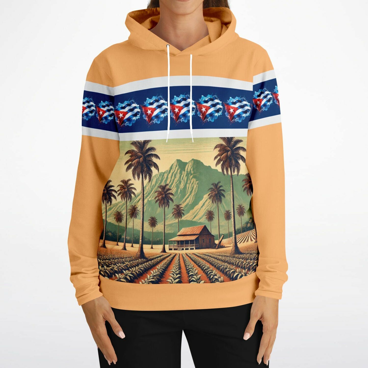 Hoodie, Soy Cubano – Orgullo del Campo (Melon color)