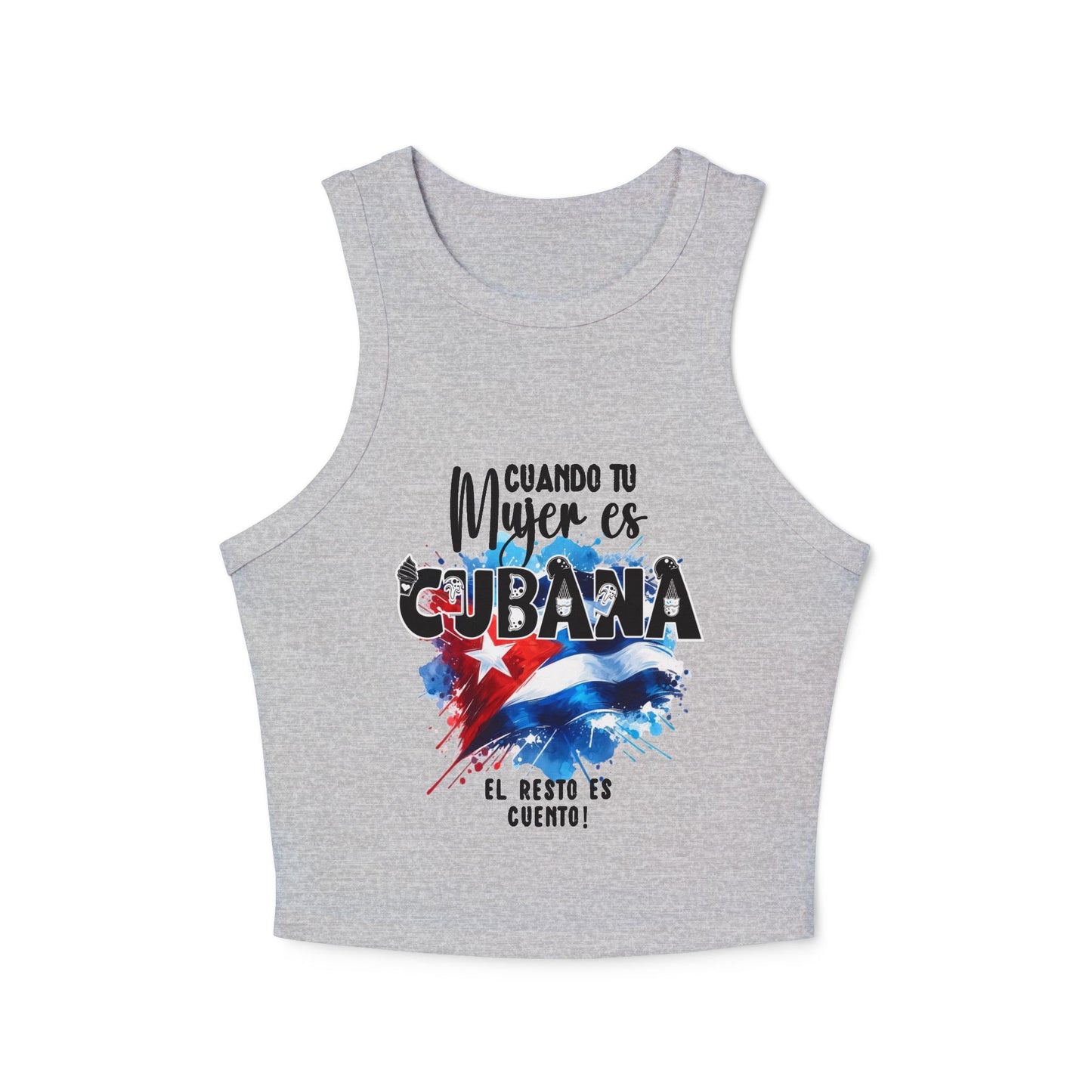 Crop Tee Blusita Cubana Cortica – Cuando Tu Mujer es Cubana, el Resto es Cuento