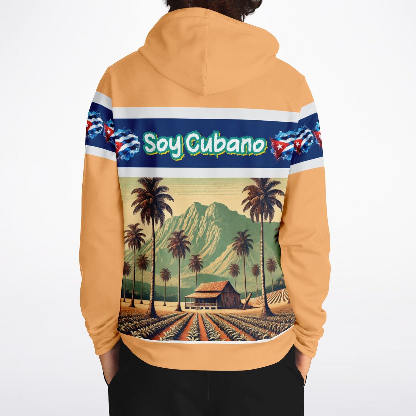 Hoodie, Soy Cubano – Orgullo del Campo (Melon color)