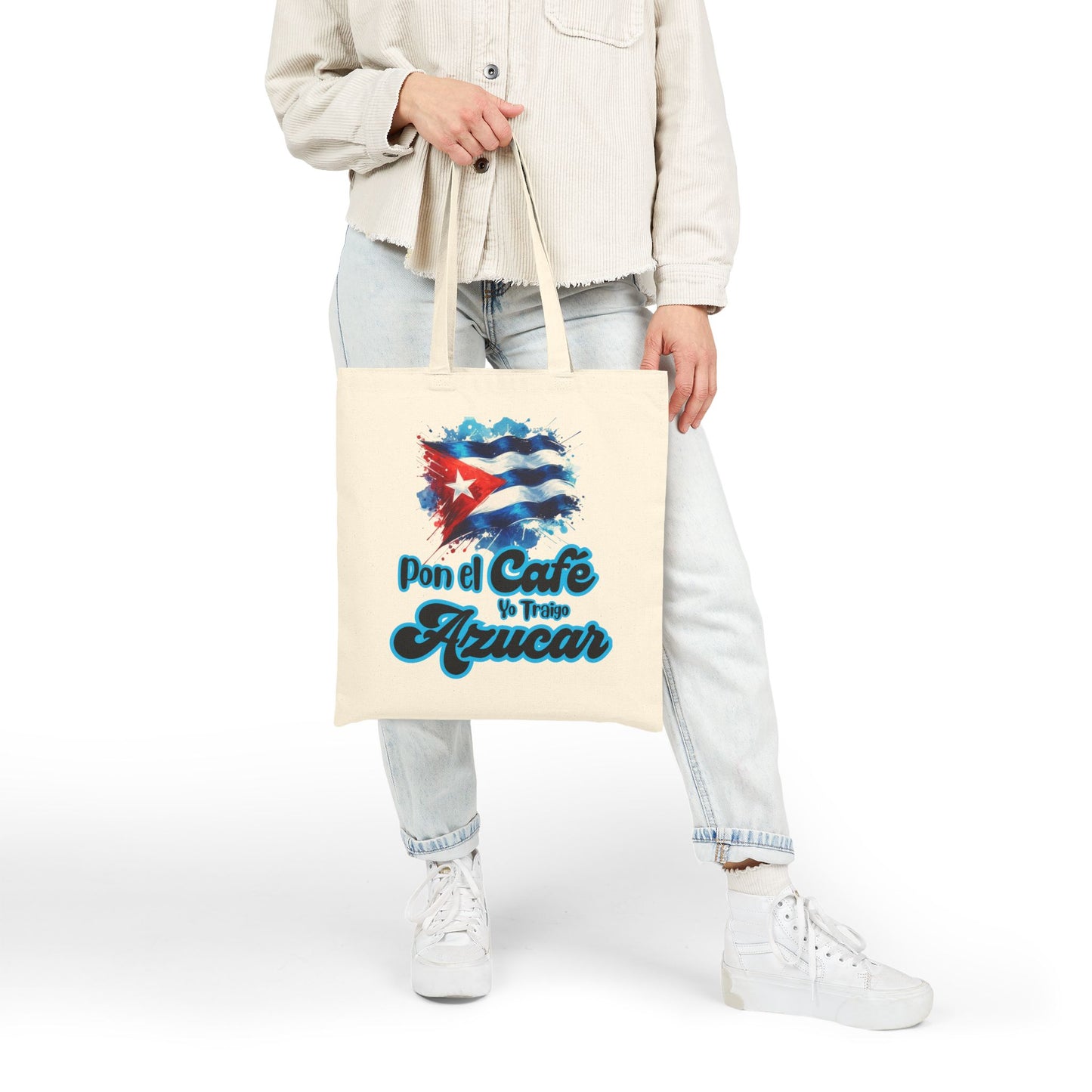 Tote Bag, Bolsa Cubana - Pon el Café Yo Traigo Azucar, Gift for Coffee Lovers, Beach bag