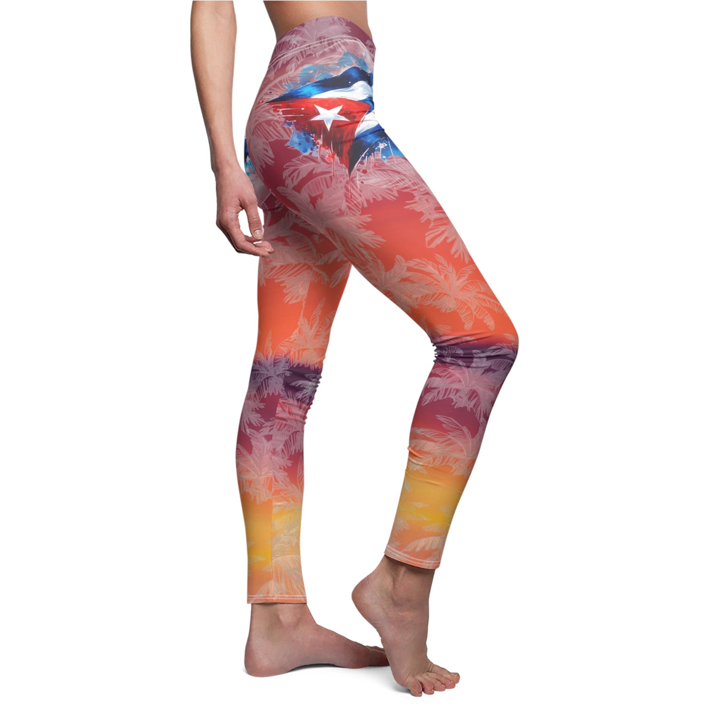 Leggins Estilo Cubano – Tropicales y Casual para Amantes del Sol y la Playa