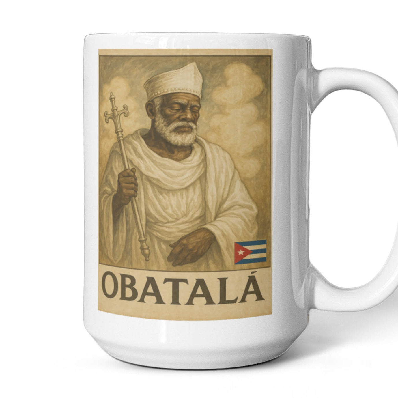 Obatalá Ceramic Mug Custom-made – Paz, Pureza y Sabiduría