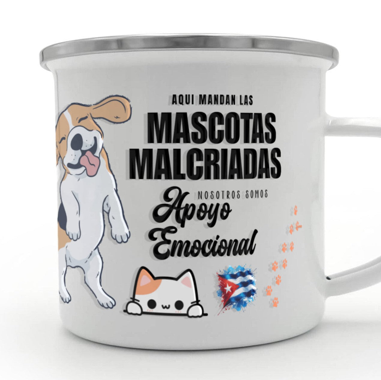 Taza de Acero Inoxidable – Aquí Mandan las Mascotas Malcriadas