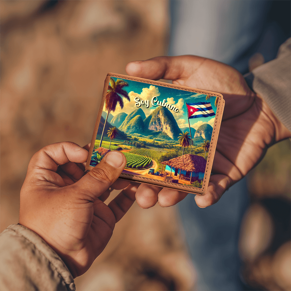 Men Wallet, Billetera - Soy Cubano, Viñales Valley Landscape