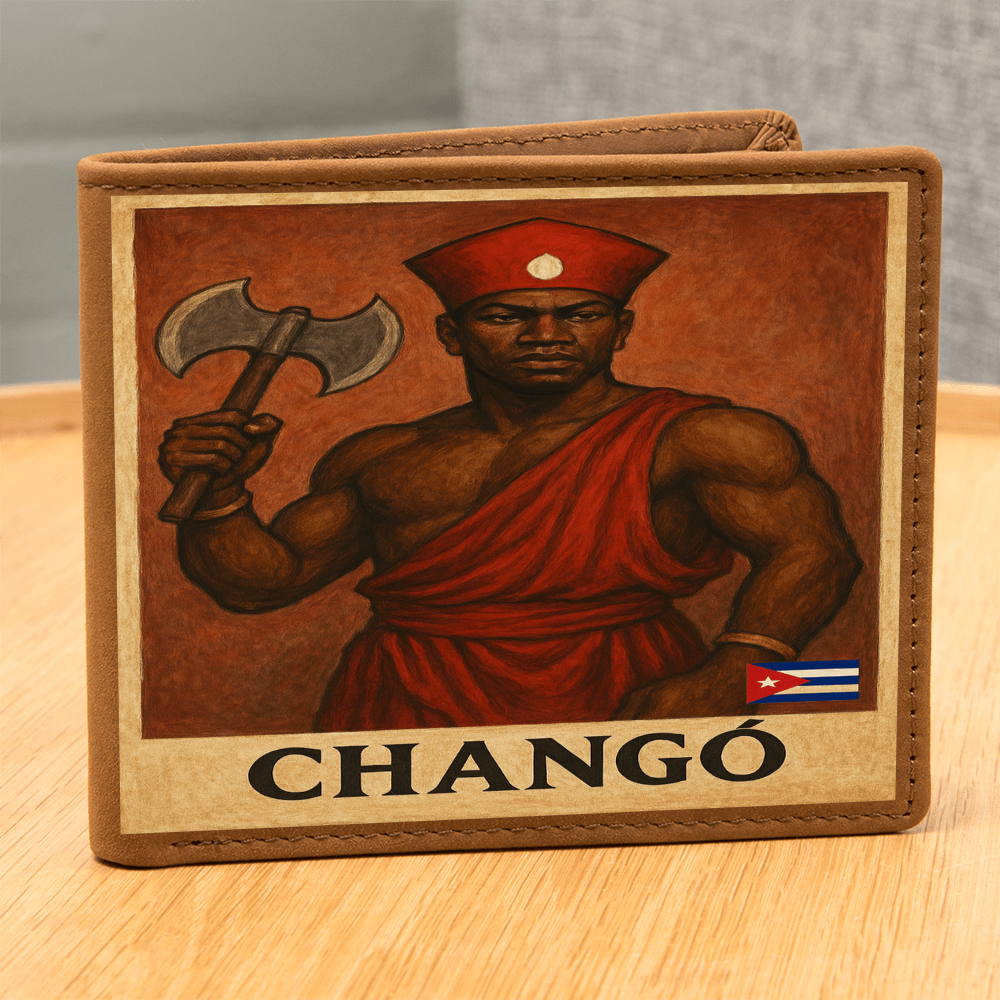 Men Wallet, Billetera – Changó Fuerza, Fuego y Justicia en tu Bolsillo