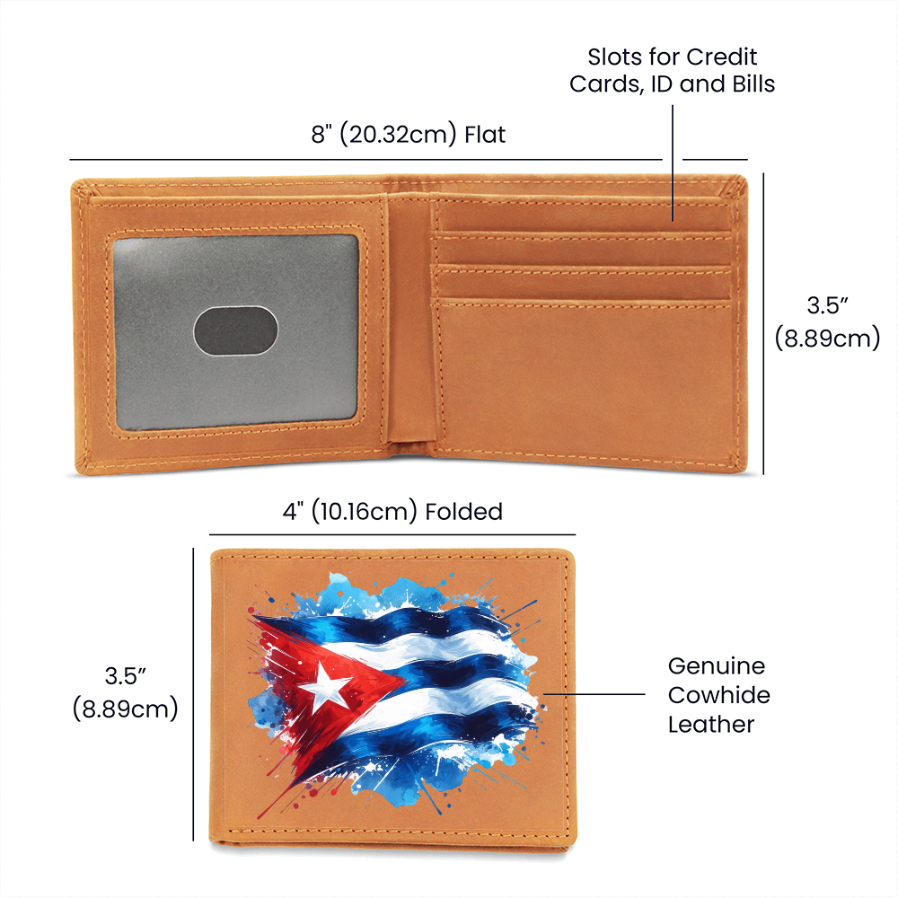 Men Wallet, Billetera Soy Cubano – Proud Cuban Flag Design