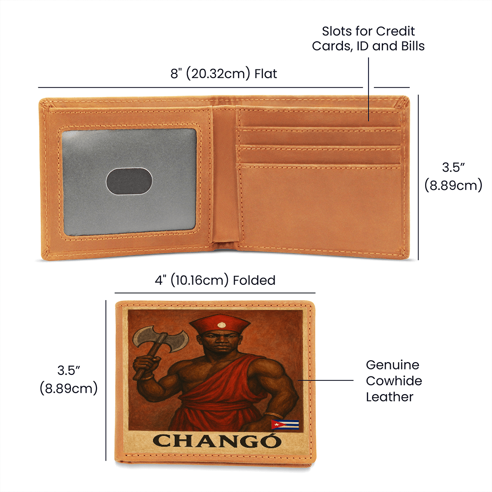 Men Wallet, Billetera – Changó Fuerza, Fuego y Justicia en tu Bolsillo