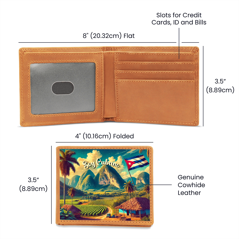 Men Wallet, Billetera - Soy Cubano, Viñales Valley Landscape