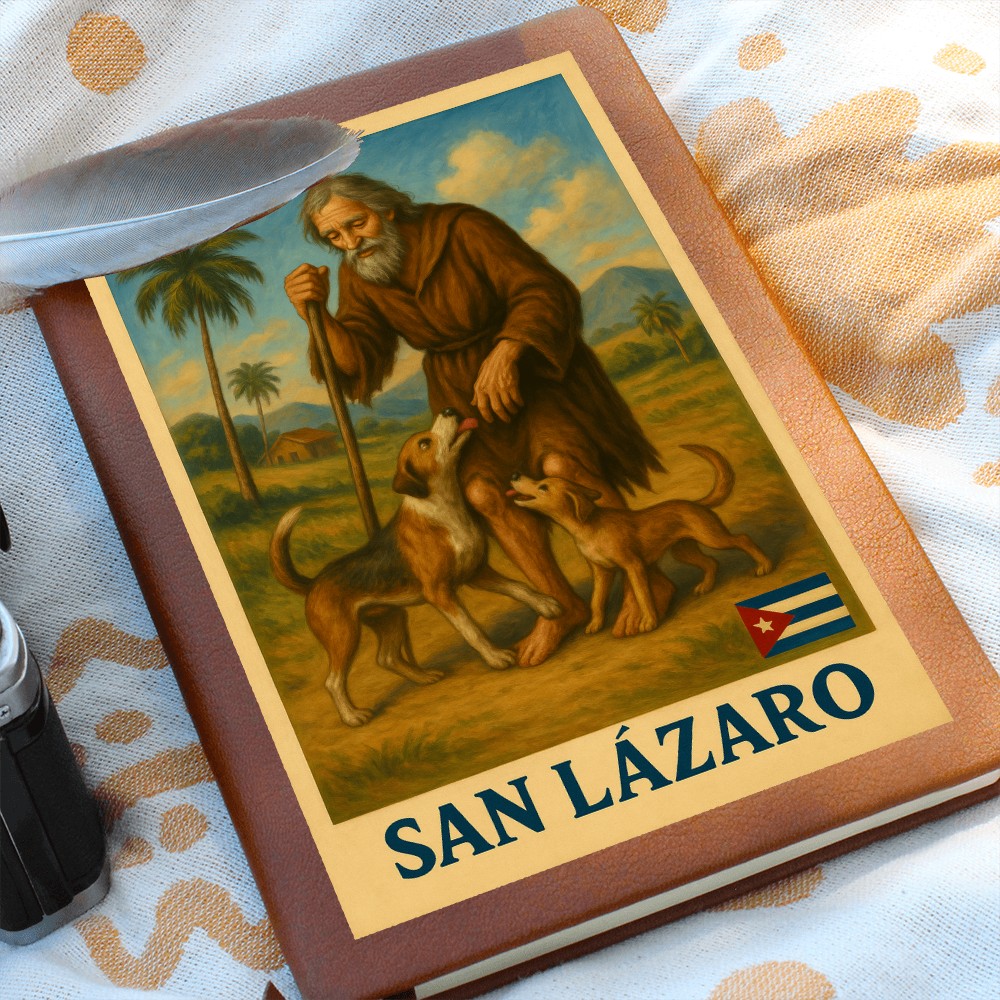 Leather Journal San Lázaro – Fe, Milagro y Fortaleza en tu Escritura