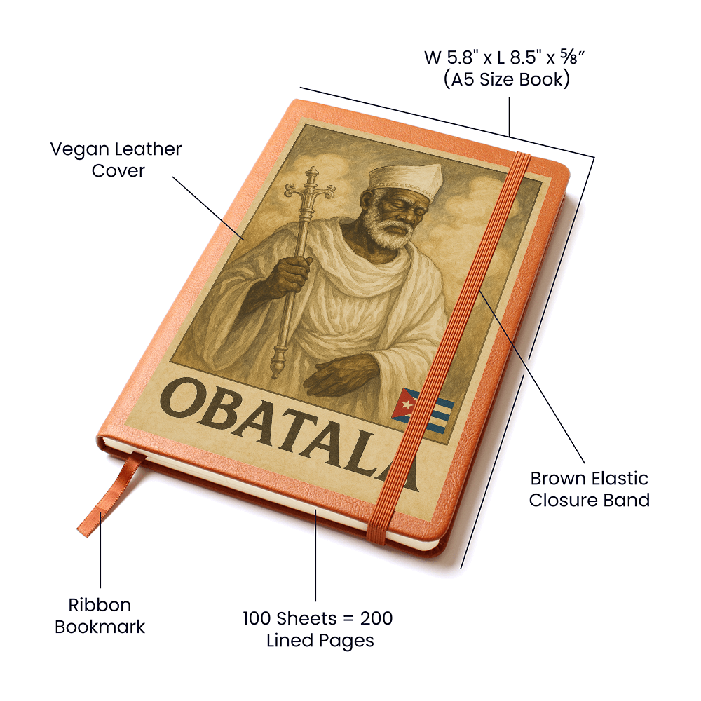 Leather Journal – Obatalá Paz, Sabiduría y Luz en tu Escritura
