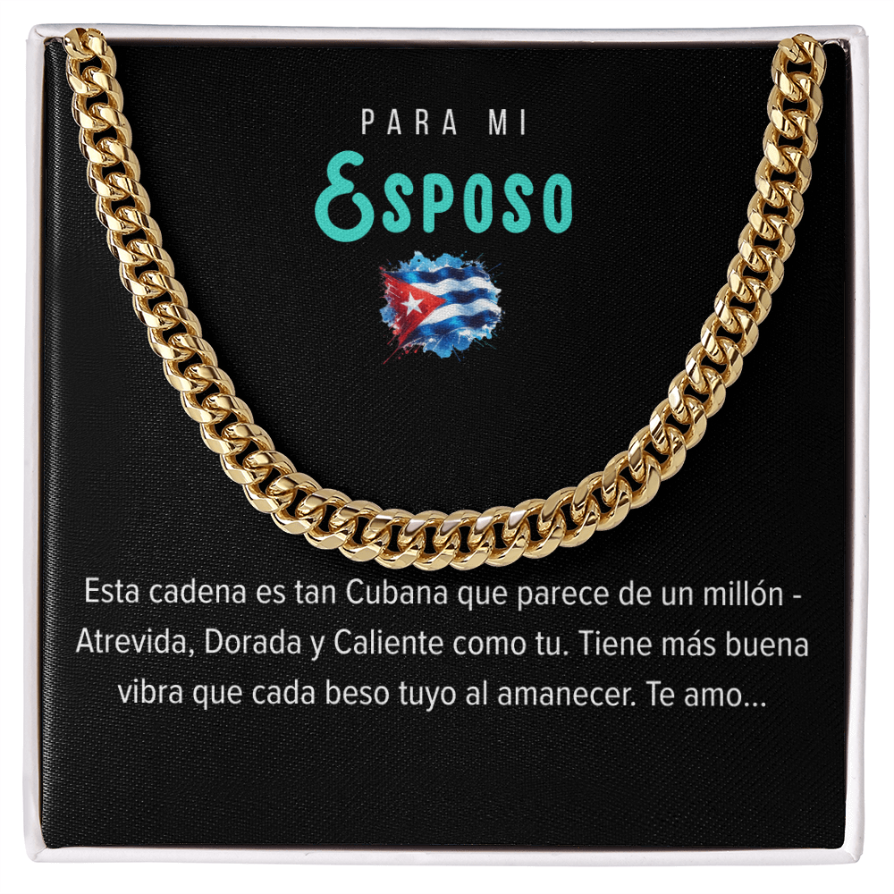 Cadena Cubana Pary mi Esposo – Classic Gold for Cuban Bros