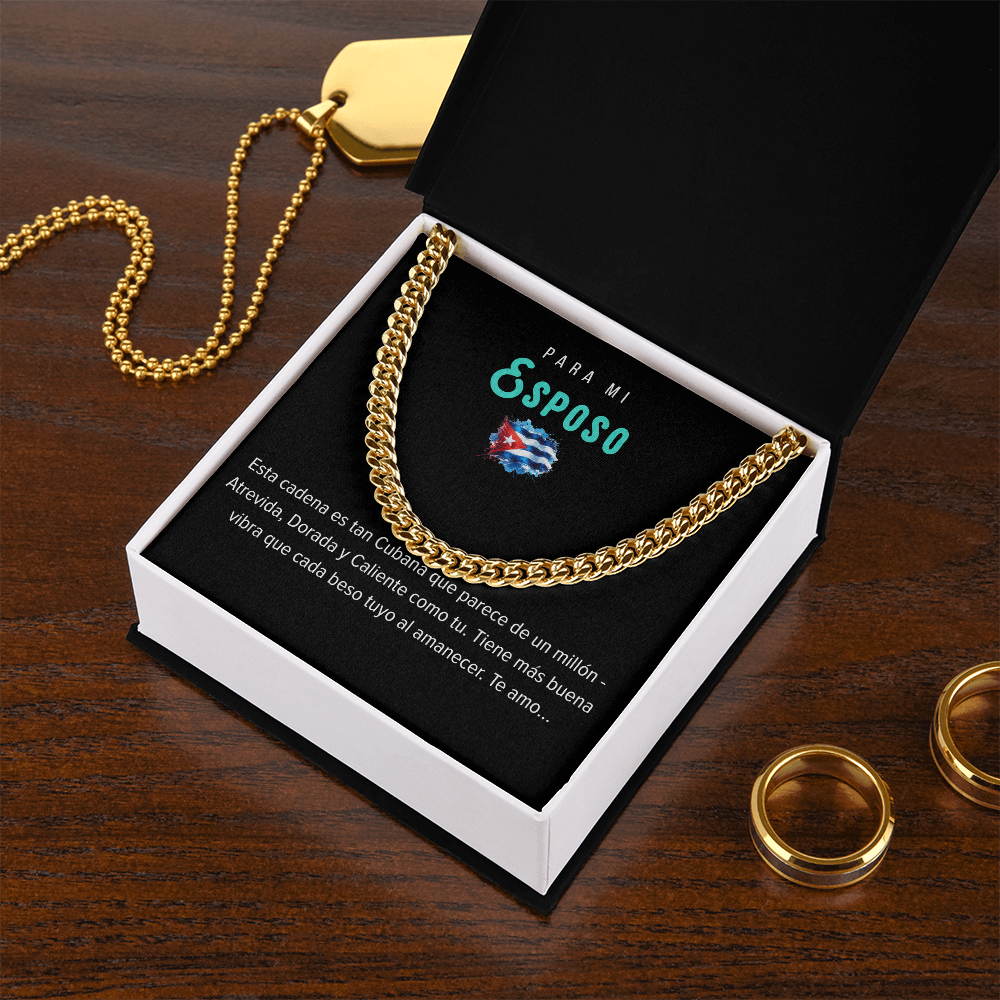 Cadena Cubana Pary mi Esposo – Classic Gold for Cuban Bros