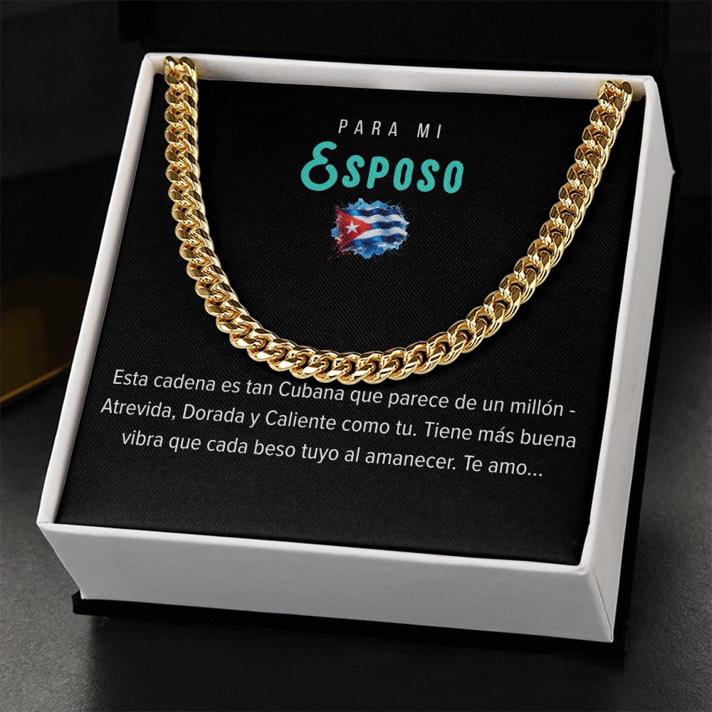 Cadena Cubana Pary mi Esposo – Classic Gold for Cuban Bros