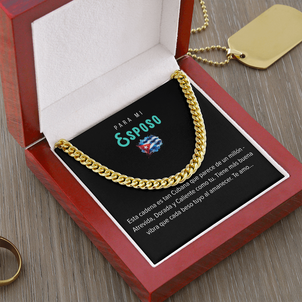 Cadena Cubana Pary mi Esposo – Classic Gold for Cuban Bros