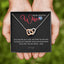 Necklace, for my Wife - Interlocking Hearts in 18K Yellow Gold or Polished Stainless Steel