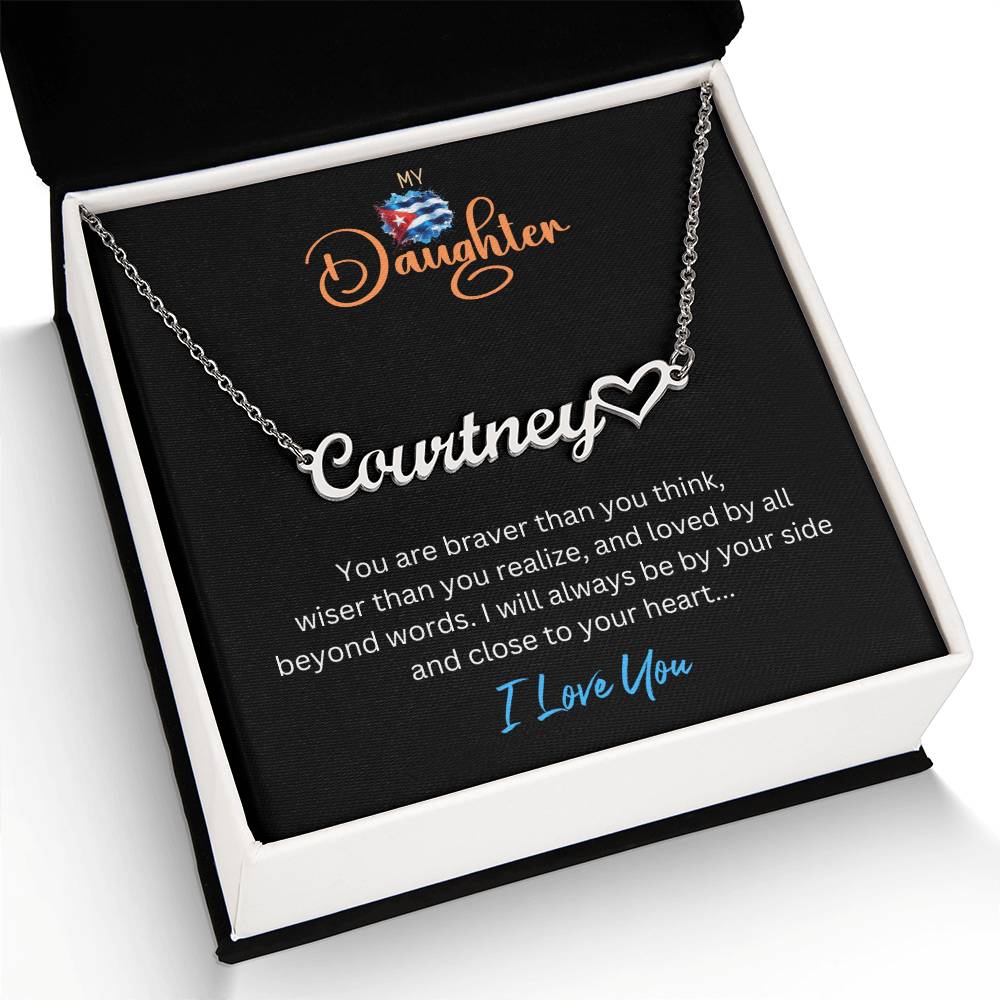 Heart Name Necklace - Personalized for my Daughter