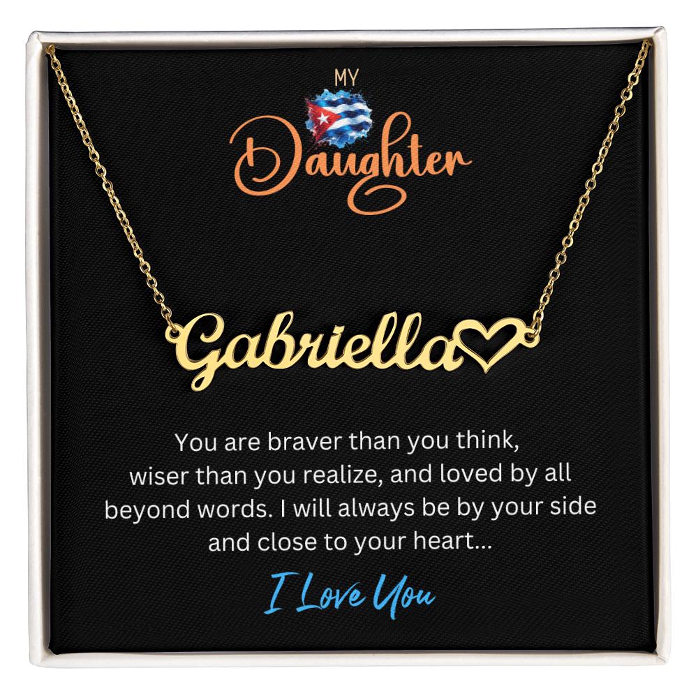 Heart Name Necklace - Personalized for my Daughter