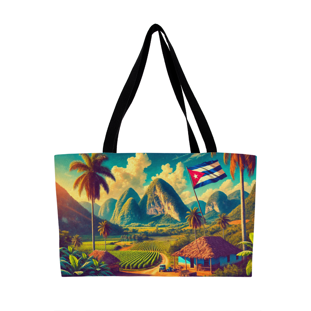 Tote Bag Weekender – Bolso Cubano Americano, Campos de Viñales
