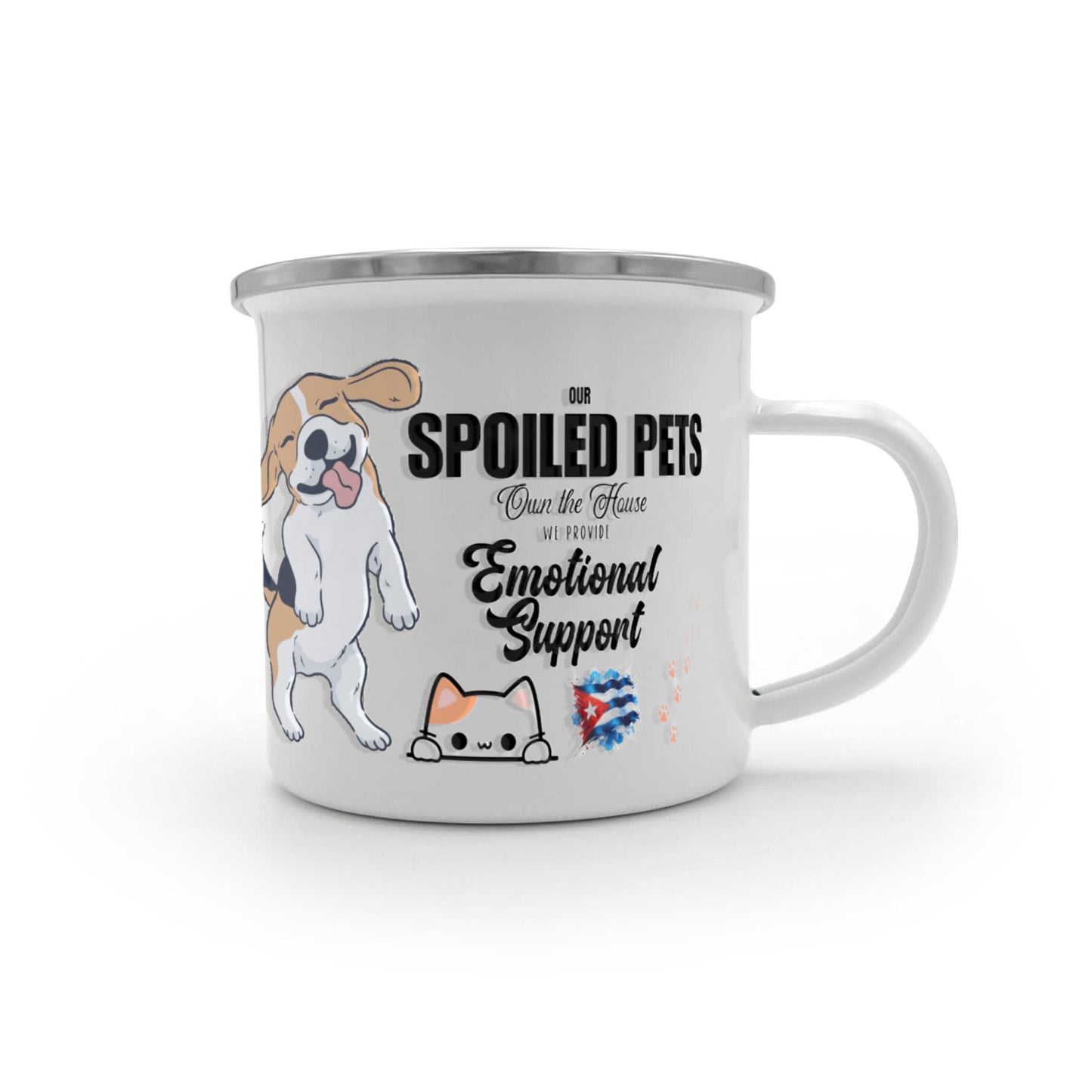 Mug Stainless-Steel Enamel – Spoiled Pets Own the House