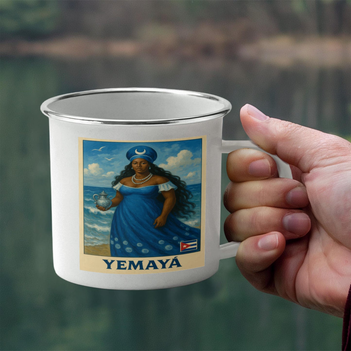Yemayá Custom Mug Acero Inoxidable – Amor de Madre y Poder del Mar