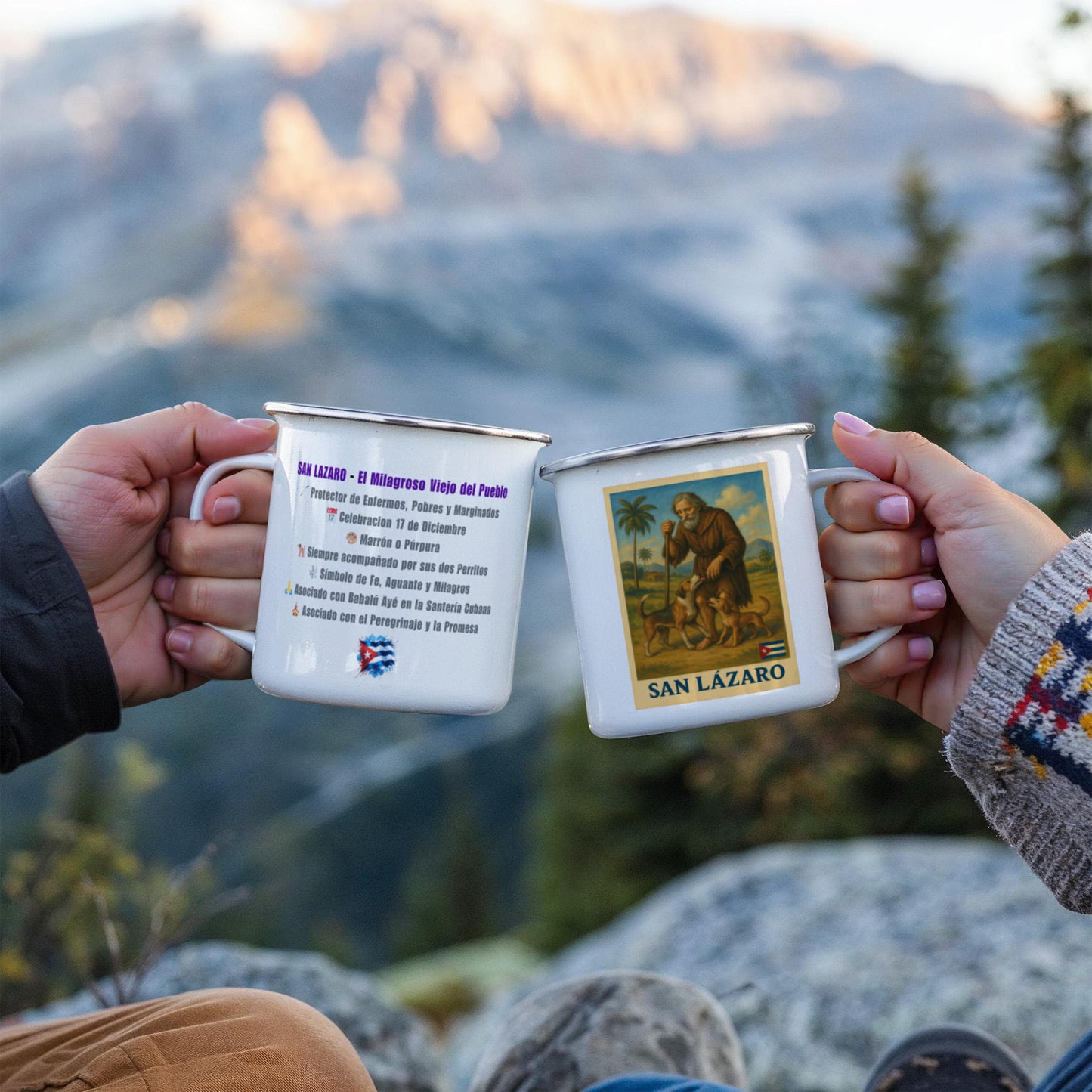 Taza de Acero Inoxidable – San Lázaro, Protector de la Fe