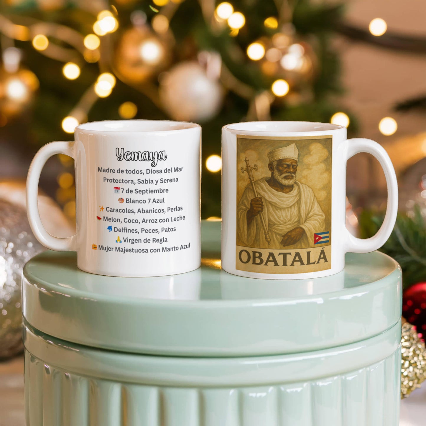 Obatalá Ceramic Mug Custom-made – Paz, Pureza y Sabiduría