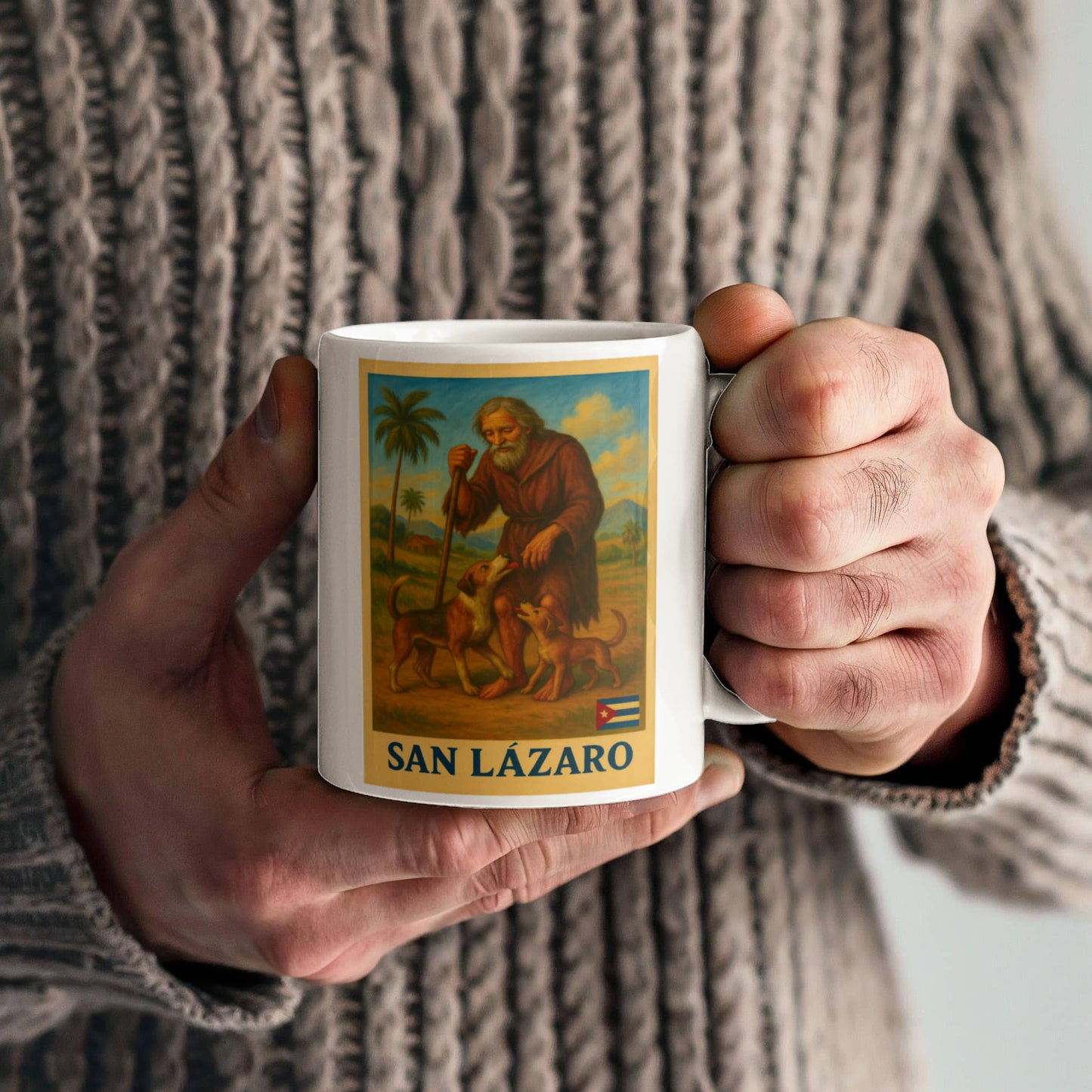 Taza de Ceramica – San Lázaro, Protector de la Fe