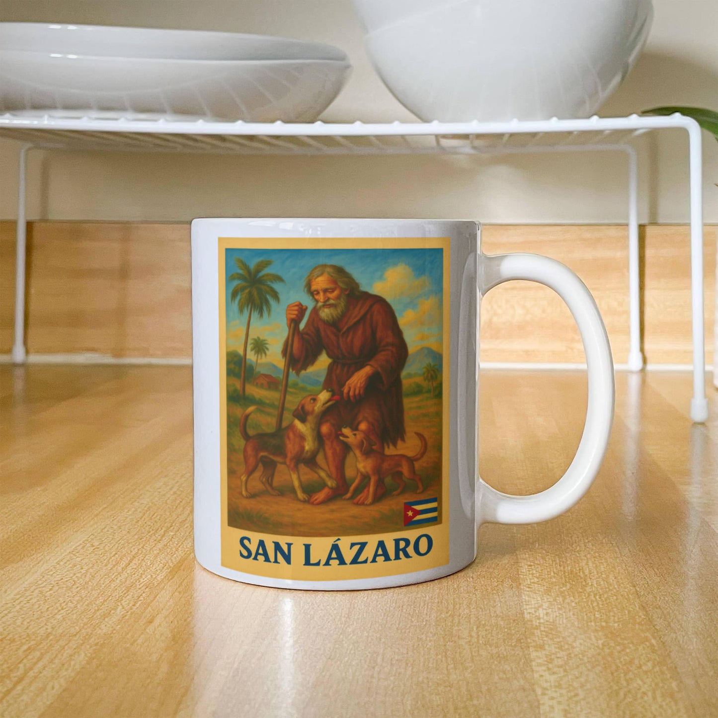 Taza de Ceramica – San Lázaro, Protector de la Fe