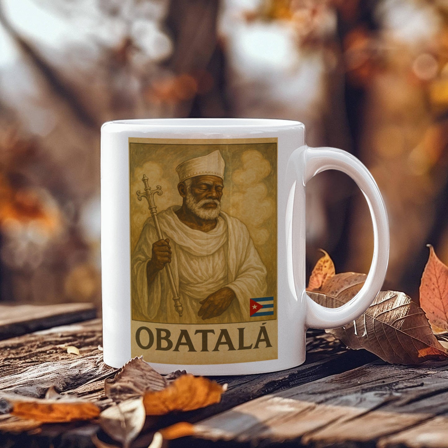 Obatalá Ceramic Mug Custom-made – Paz, Pureza y Sabiduría