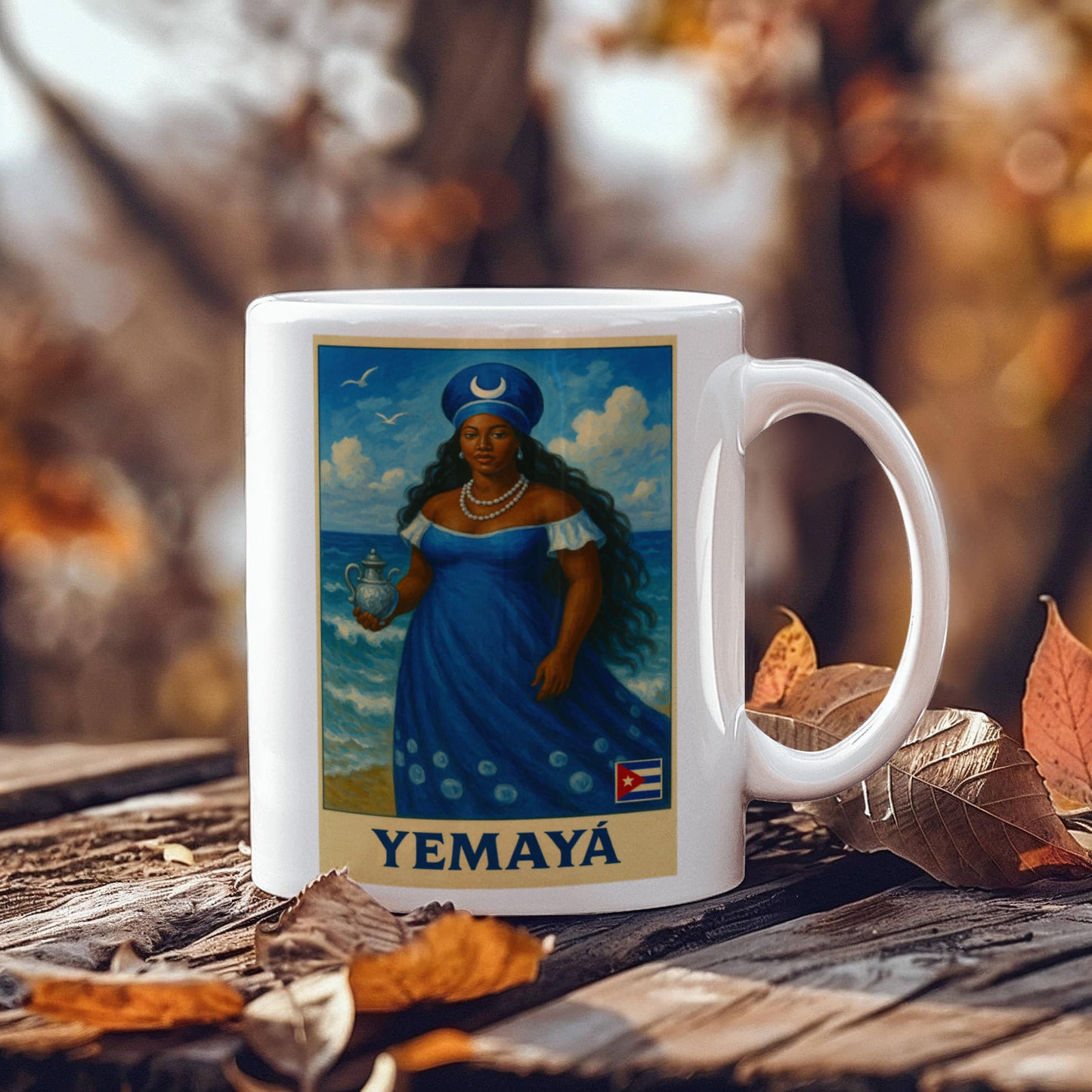 Yemayá Ceramic Mug Custom-made – Amor de Madre y Poder del Mar