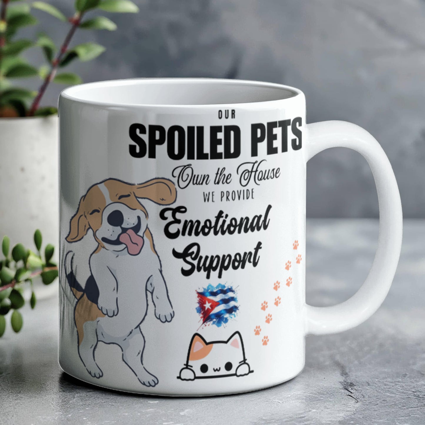 Ceramic Mug Custom-made – Spoiled Pets Own the House