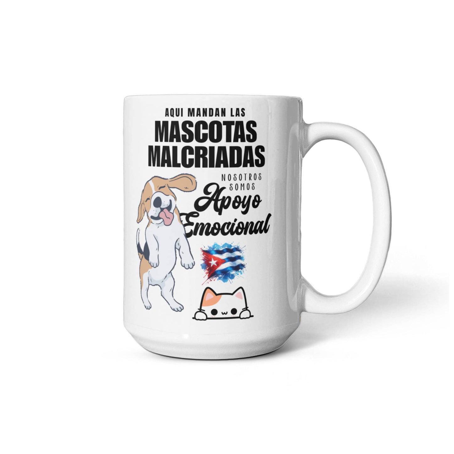 Taza de Cerámica Personalizada – Aquí Mandan las Mascotas Malcriadas
