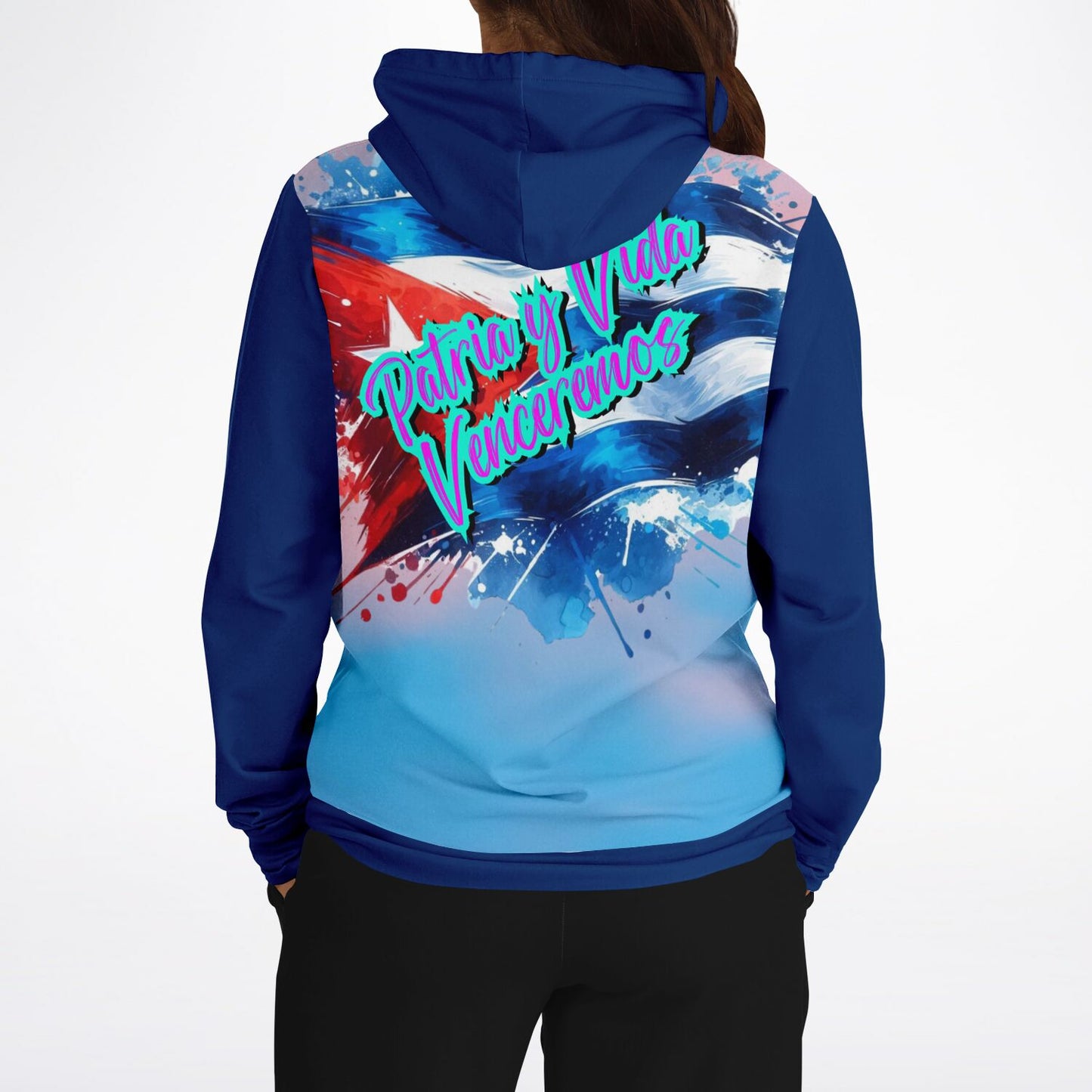 Hoodie, Patria y Vida – Venceremos (Blue color)