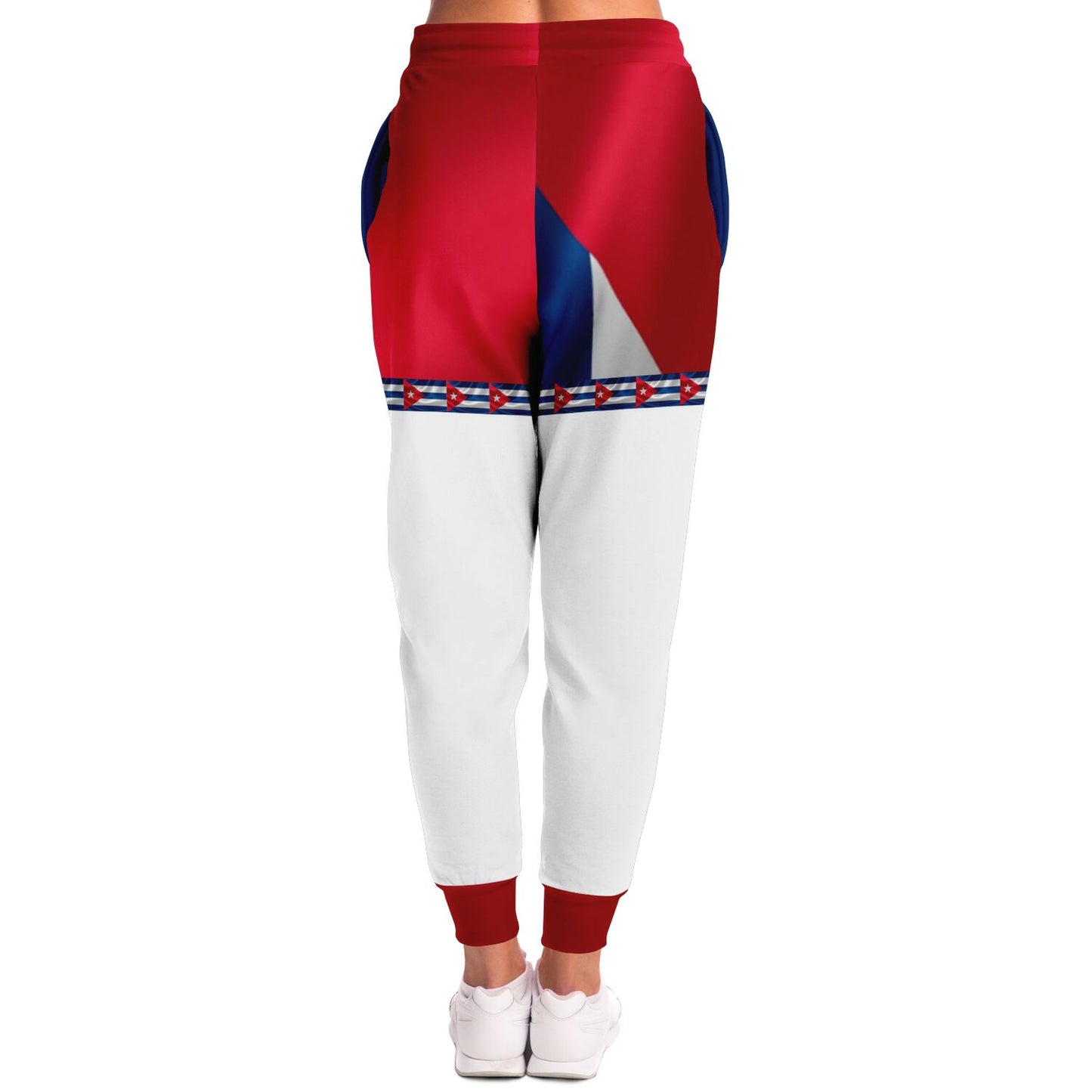 Jogger Pants Cubano – Orgullo que Camina, White Bottom