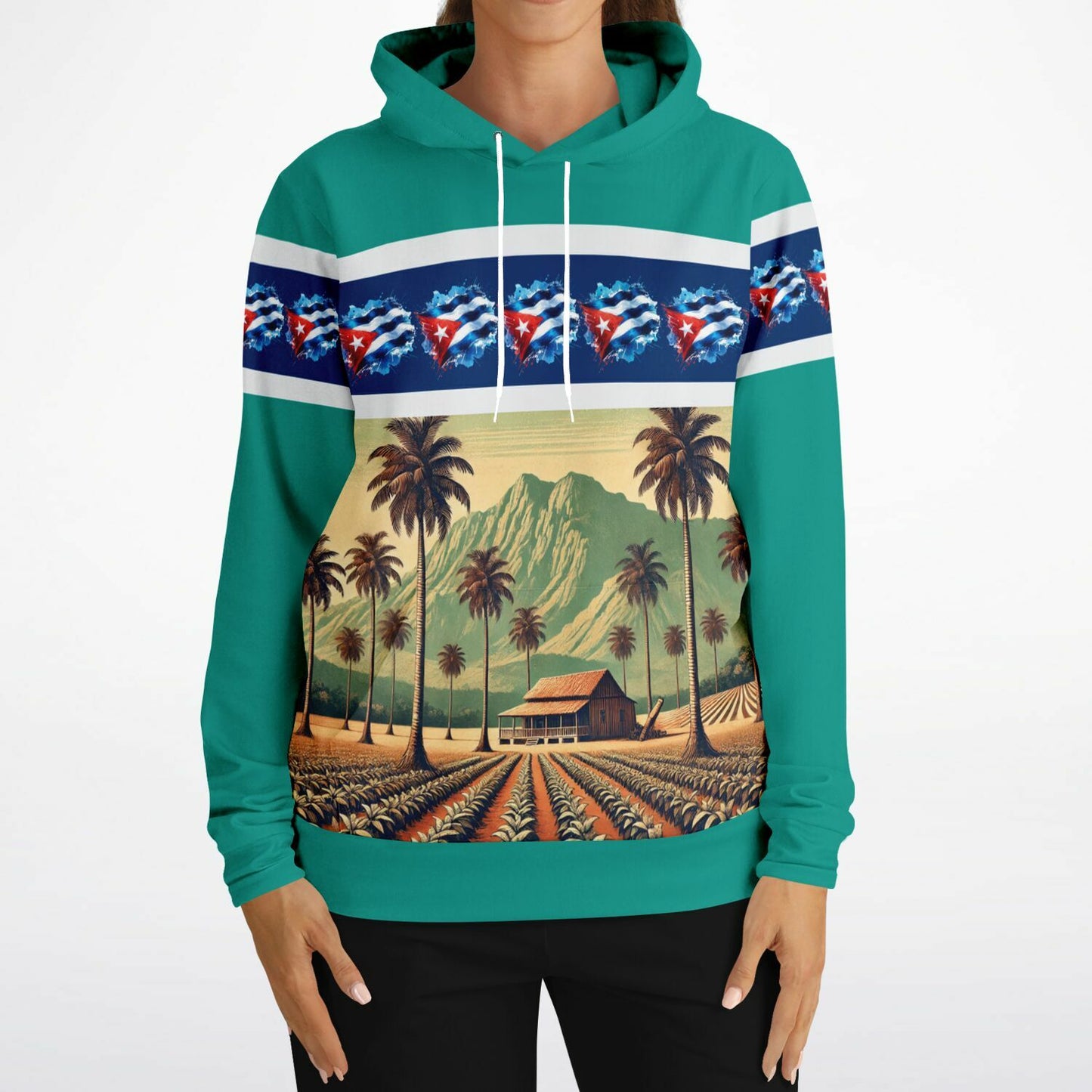 Hoodie, Soy Cubano – Orgullo del Campo (Dolphin Green color)
