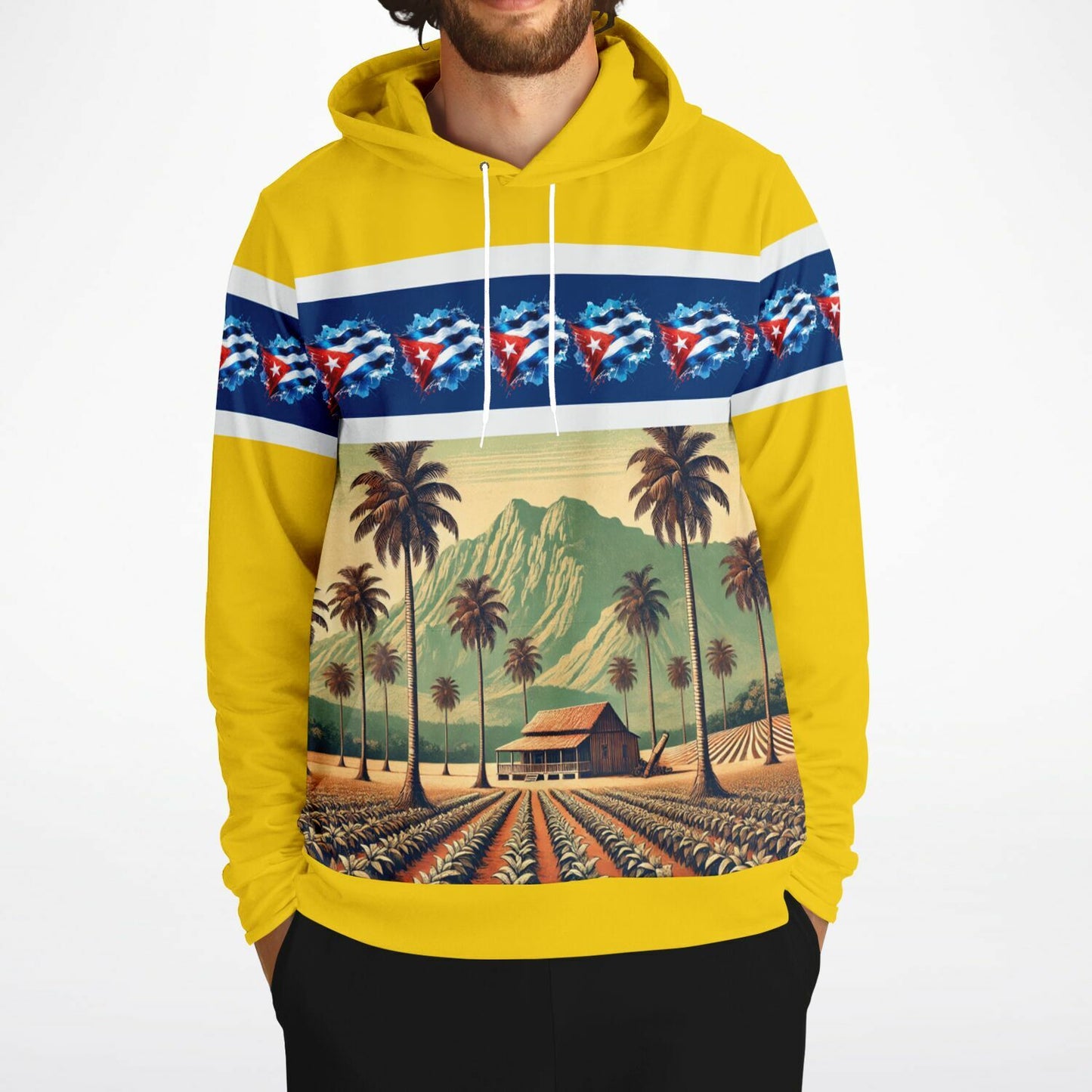 Hoodie, Soy Cubano – Orgullo del Campo (Yellow color)