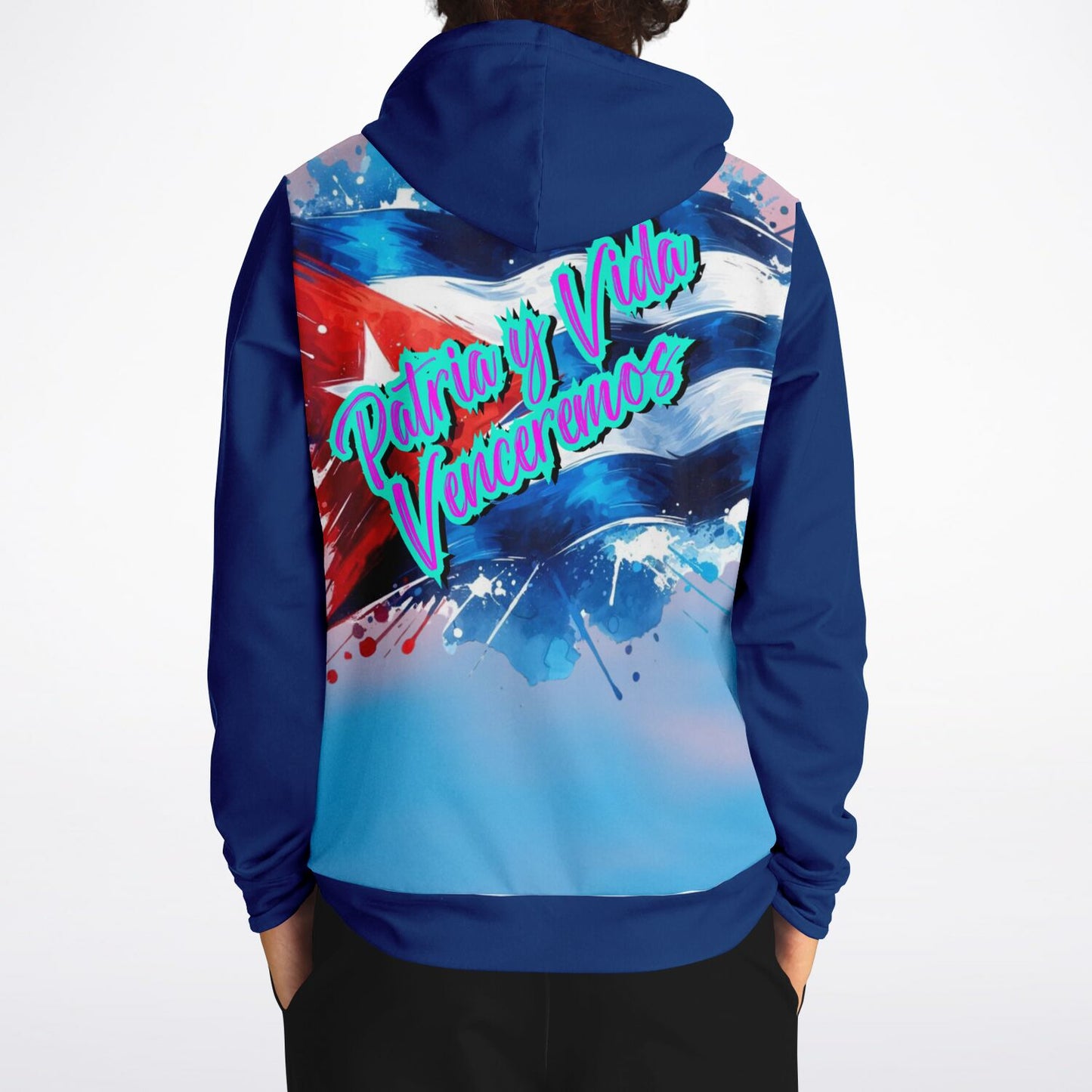 Hoodie, Patria y Vida – Venceremos (Blue color)