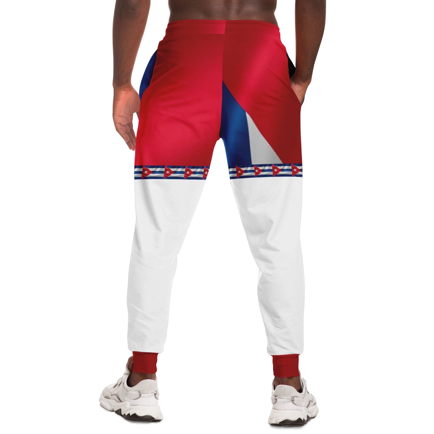 Jogger Pants Cubano – Orgullo que Camina, White Bottom