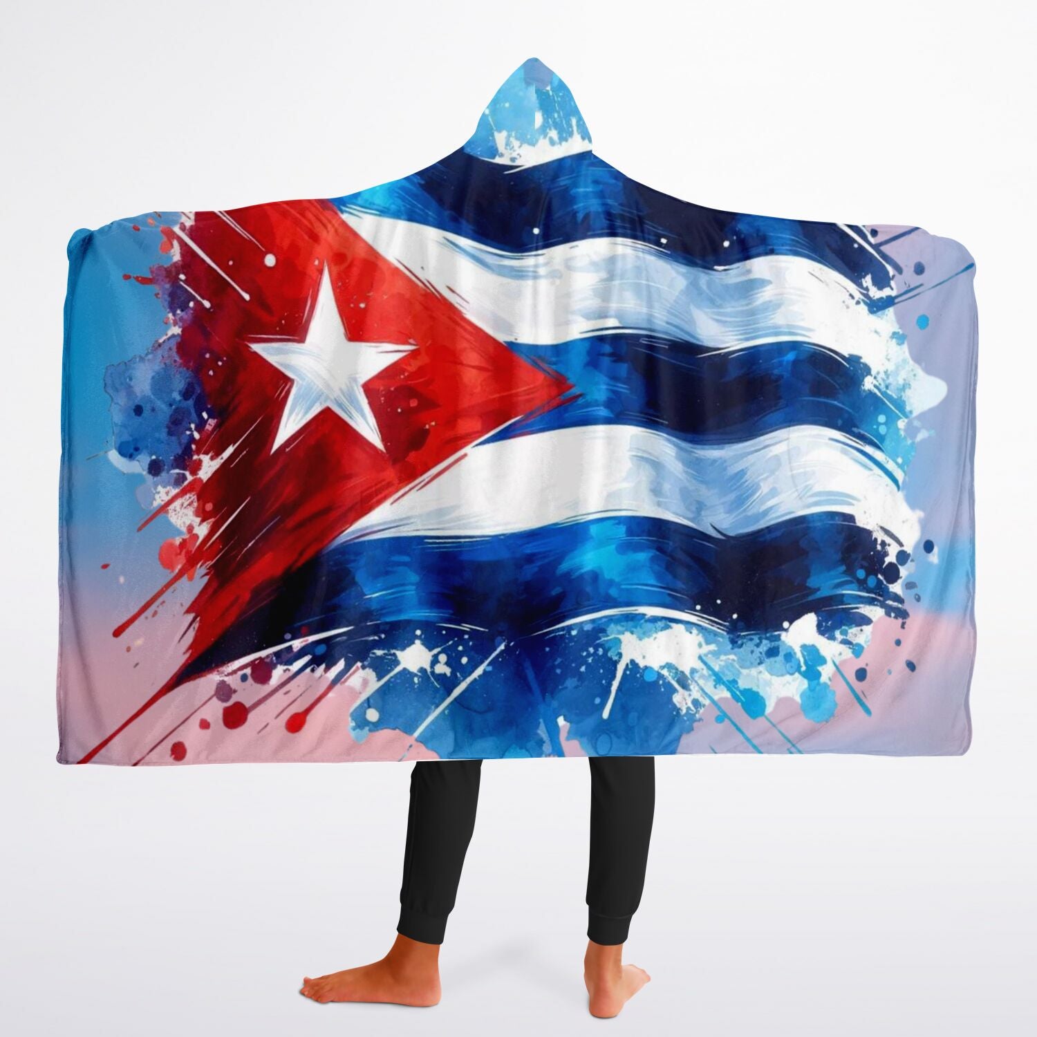 Frazada con Capucha - Bandera Cubana Orgullo Cubano Imagen principal del producto