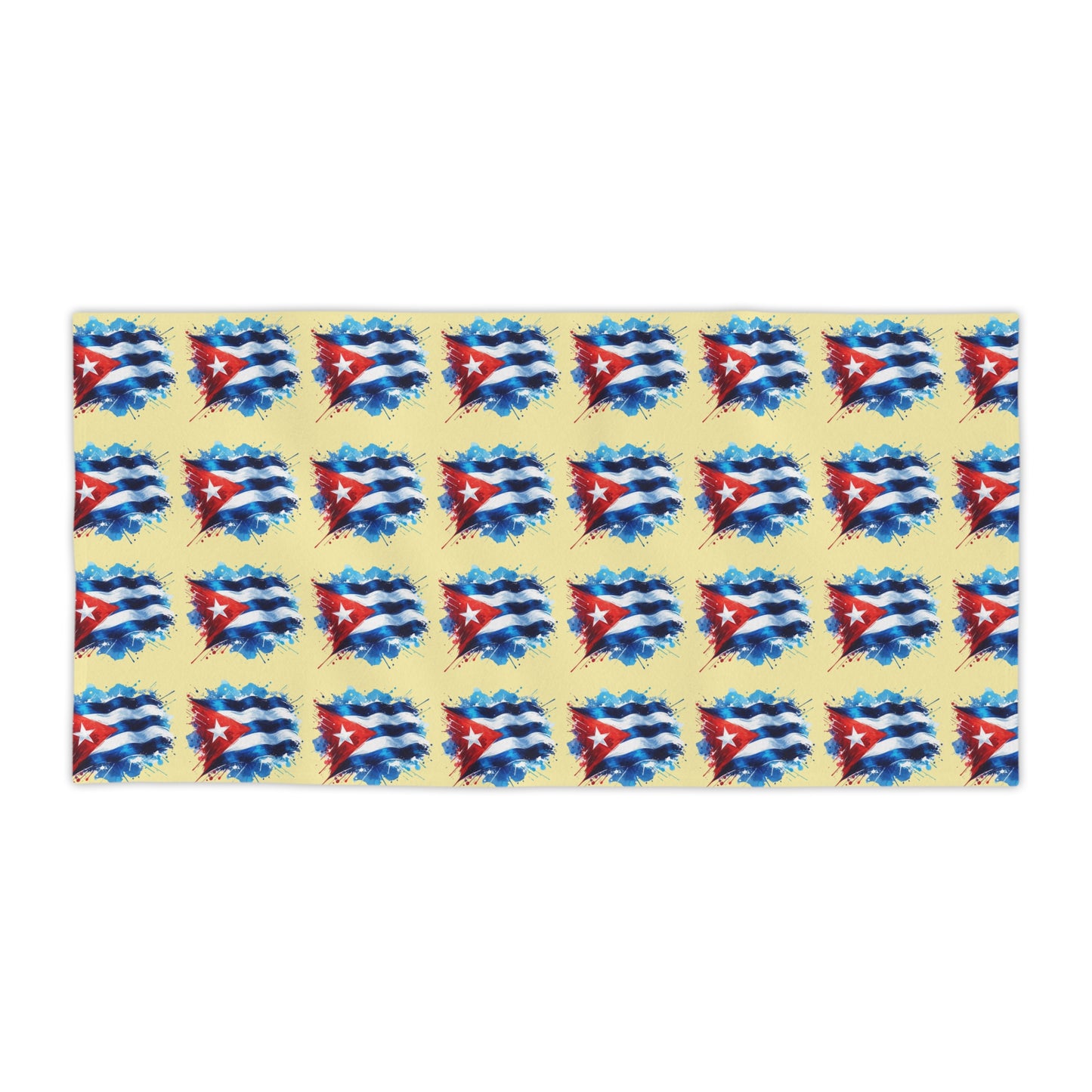 Cuban Flag Beach Towel — Orgullo Cubano, Dondequiera que Voy