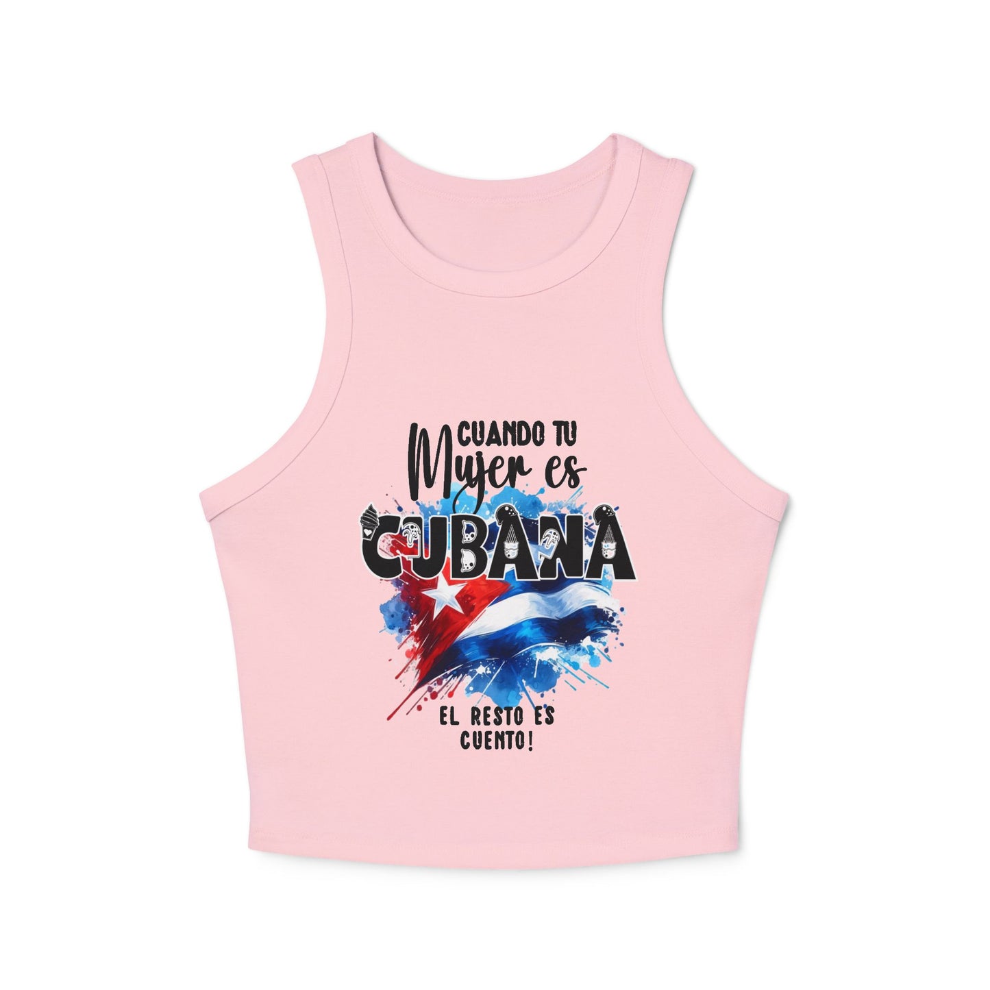 Crop Tee Blusita Cubana Cortica – Cuando Tu Mujer es Cubana, el Resto es Cuento