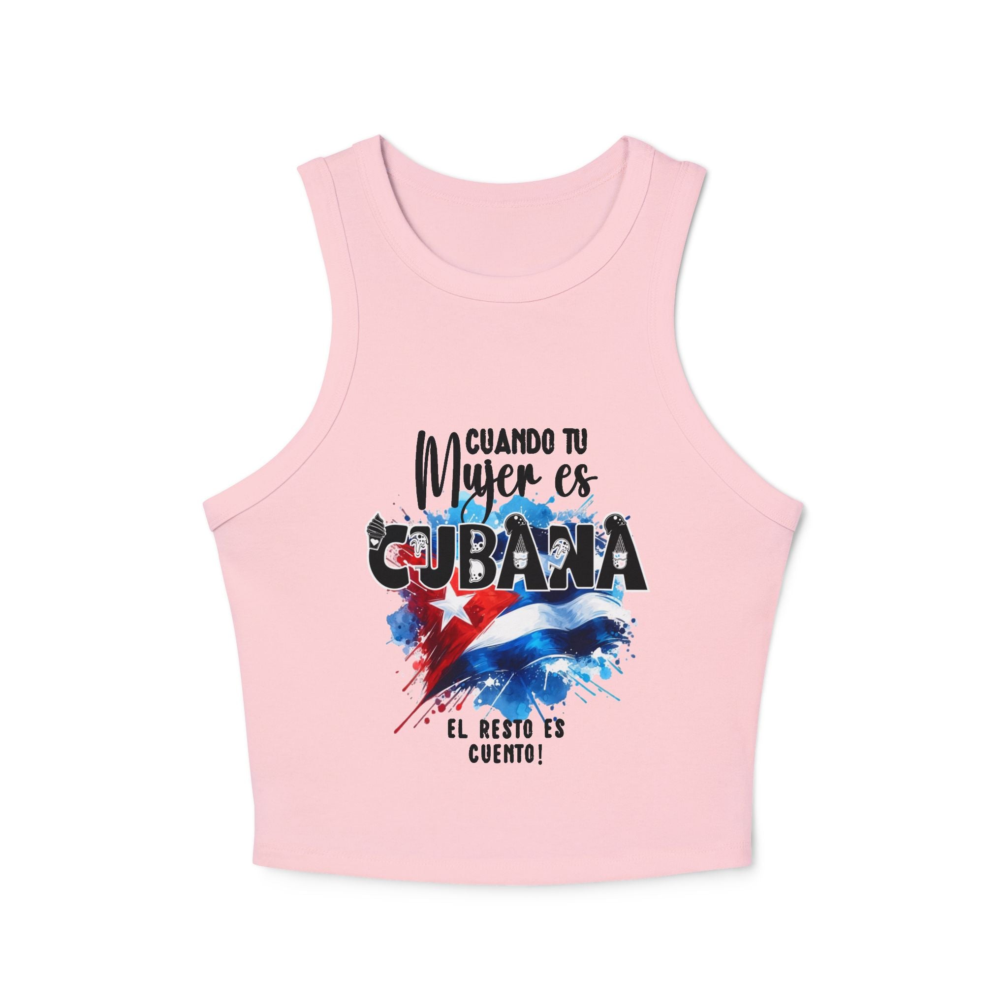 Crop Tee Blusita Cubana Cortica – Cuando Tu Mujer es Cubana, el Resto es Cuento