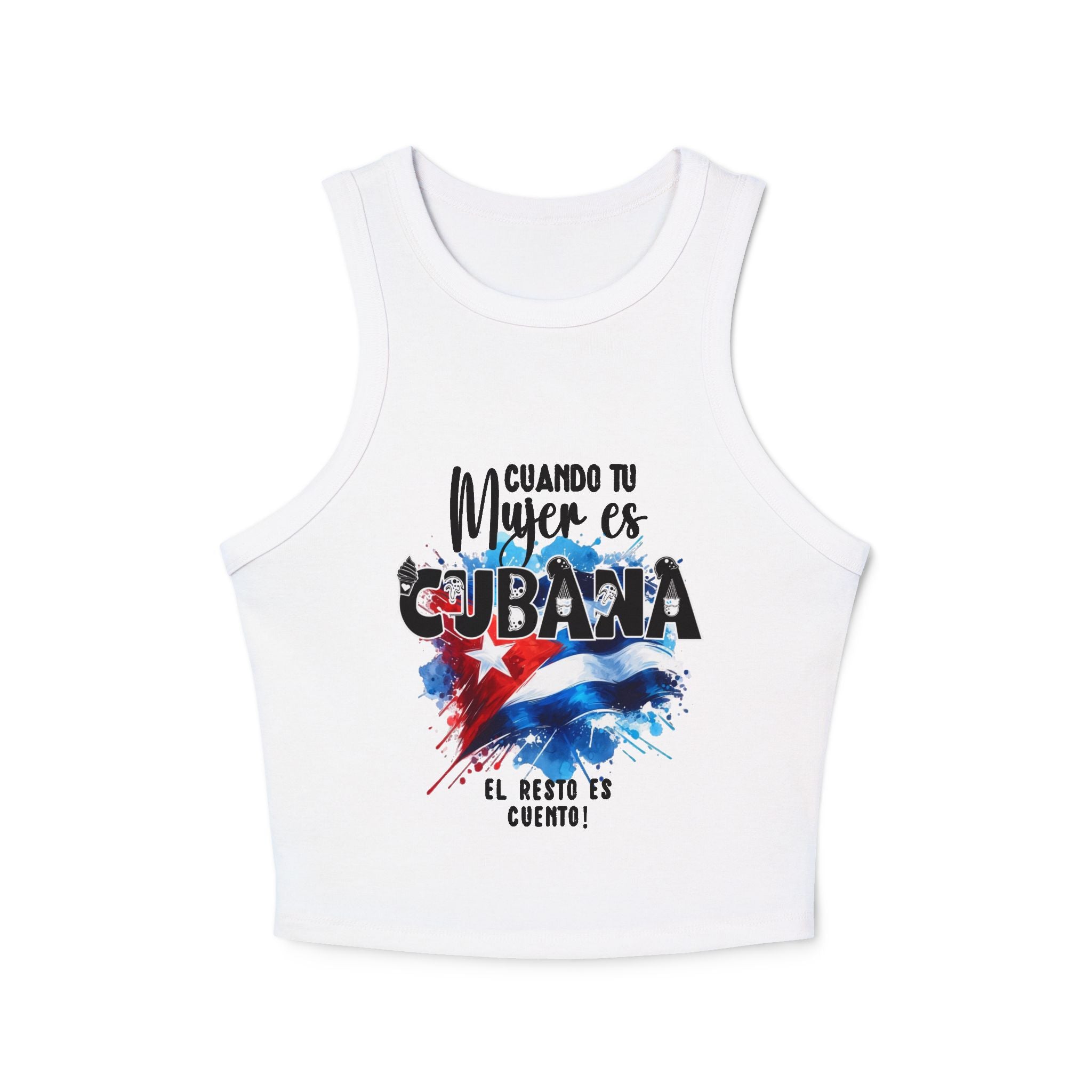 Crop Tee Blusita Cubana Cortica – Cuando Tu Mujer es Cubana, el Resto es Cuento Secondary image